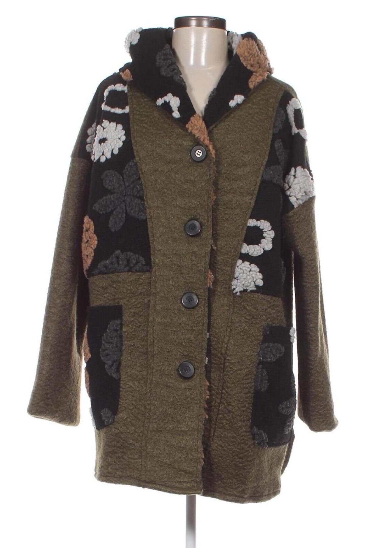 Γυναικείο παλτό Made In Italy, Μέγεθος L, Χρώμα Πολύχρωμο, Τιμή 35,08 €
