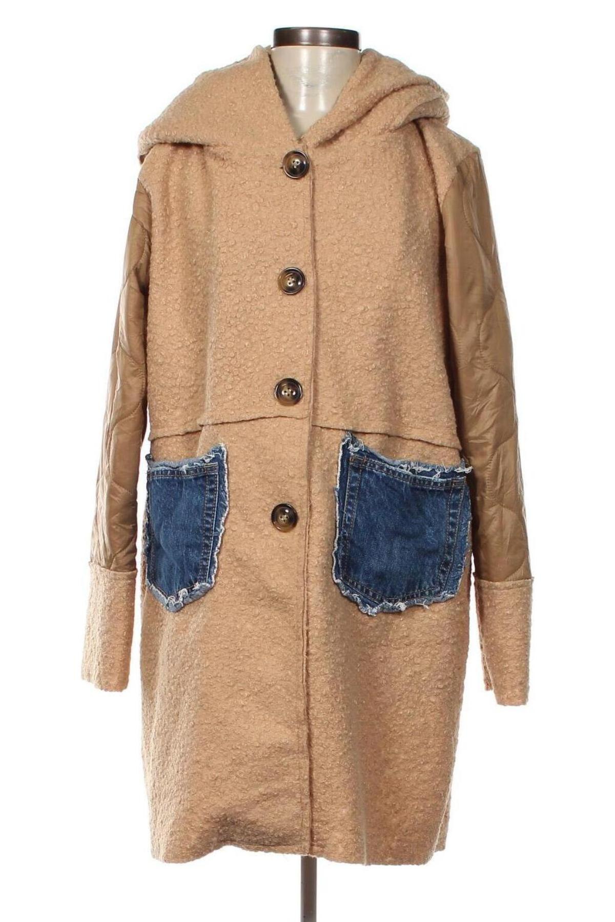 Dámský kabát  Made In Italy, Velikost M, Barva Béžová, Cena  955,00 Kč