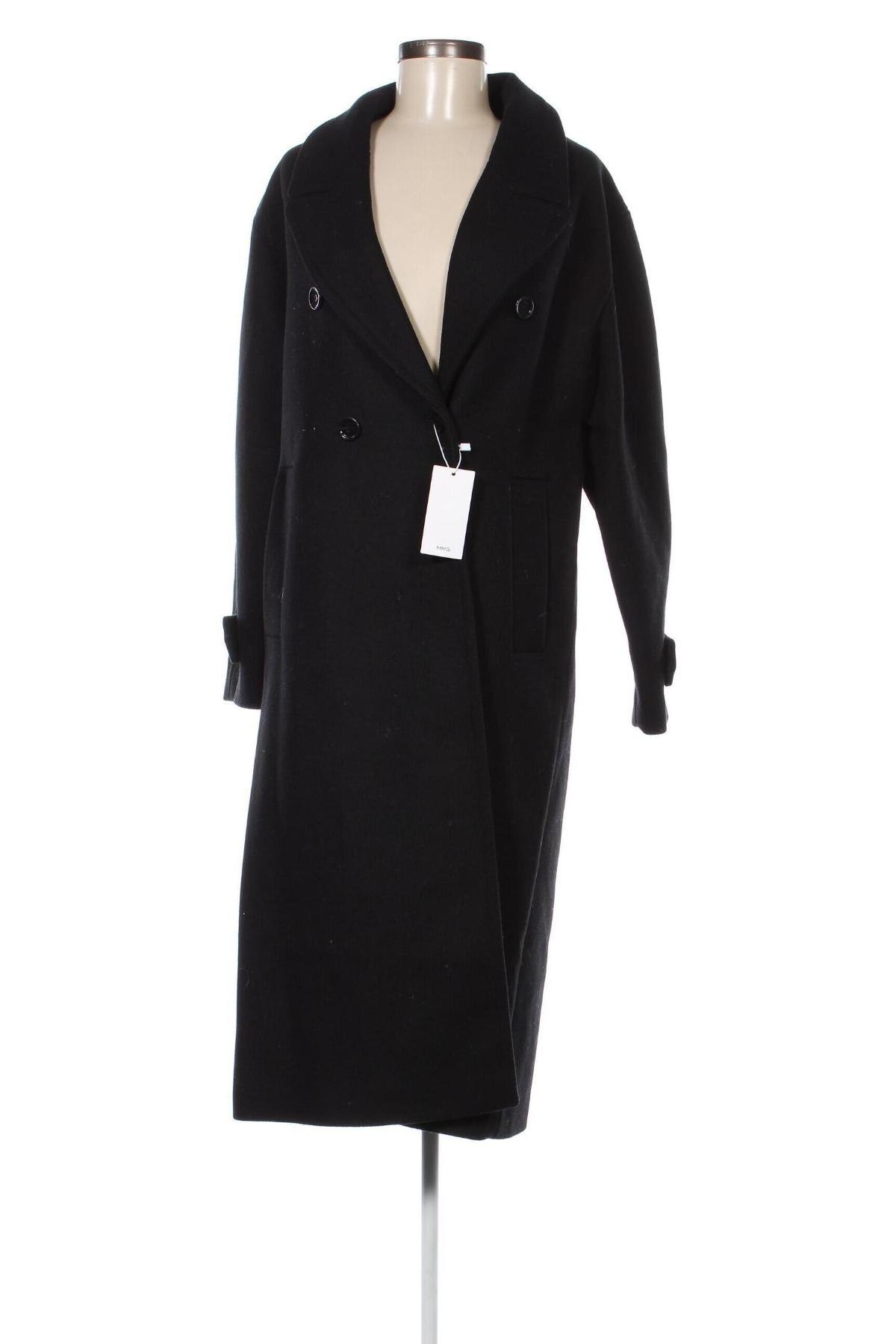 Дамско палто Mango, Размер S, Цвят Черен, Цена 133,38 лв.
