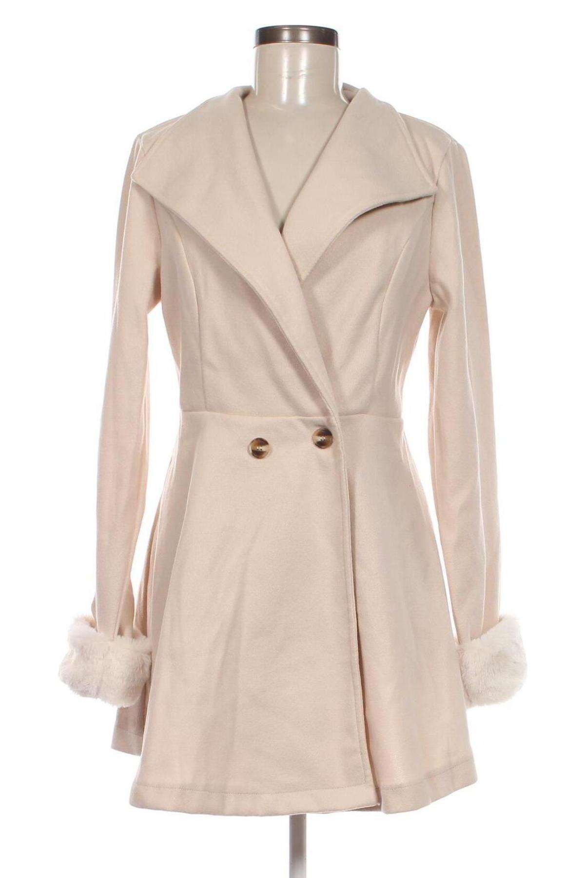 Дамско палто SHEIN, Размер M, Цвят Екрю, Цена 66,34 лв.