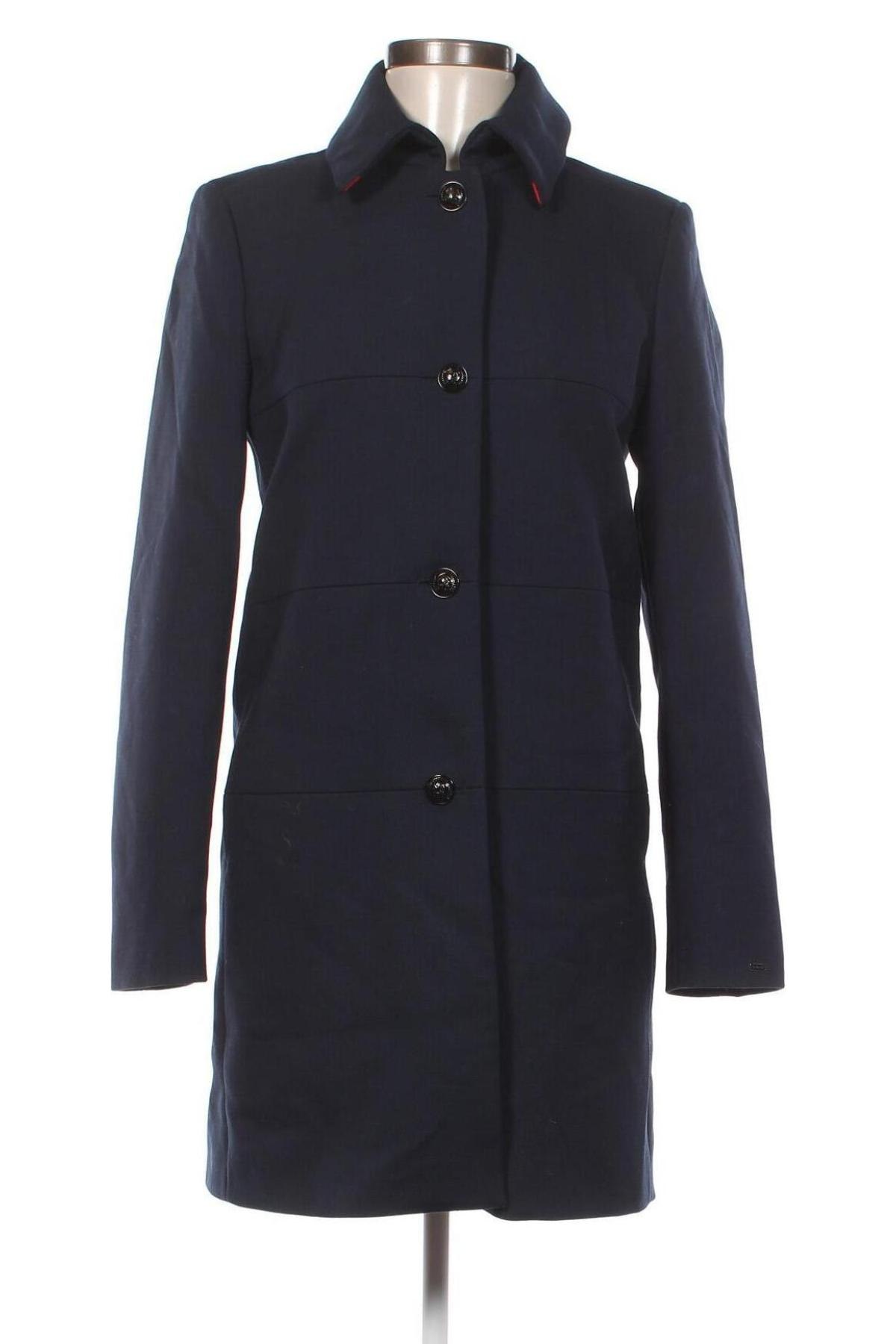 Γυναικείο παλτό Tommy Hilfiger, Μέγεθος XS, Χρώμα Μπλέ, Τιμή 92,04 €