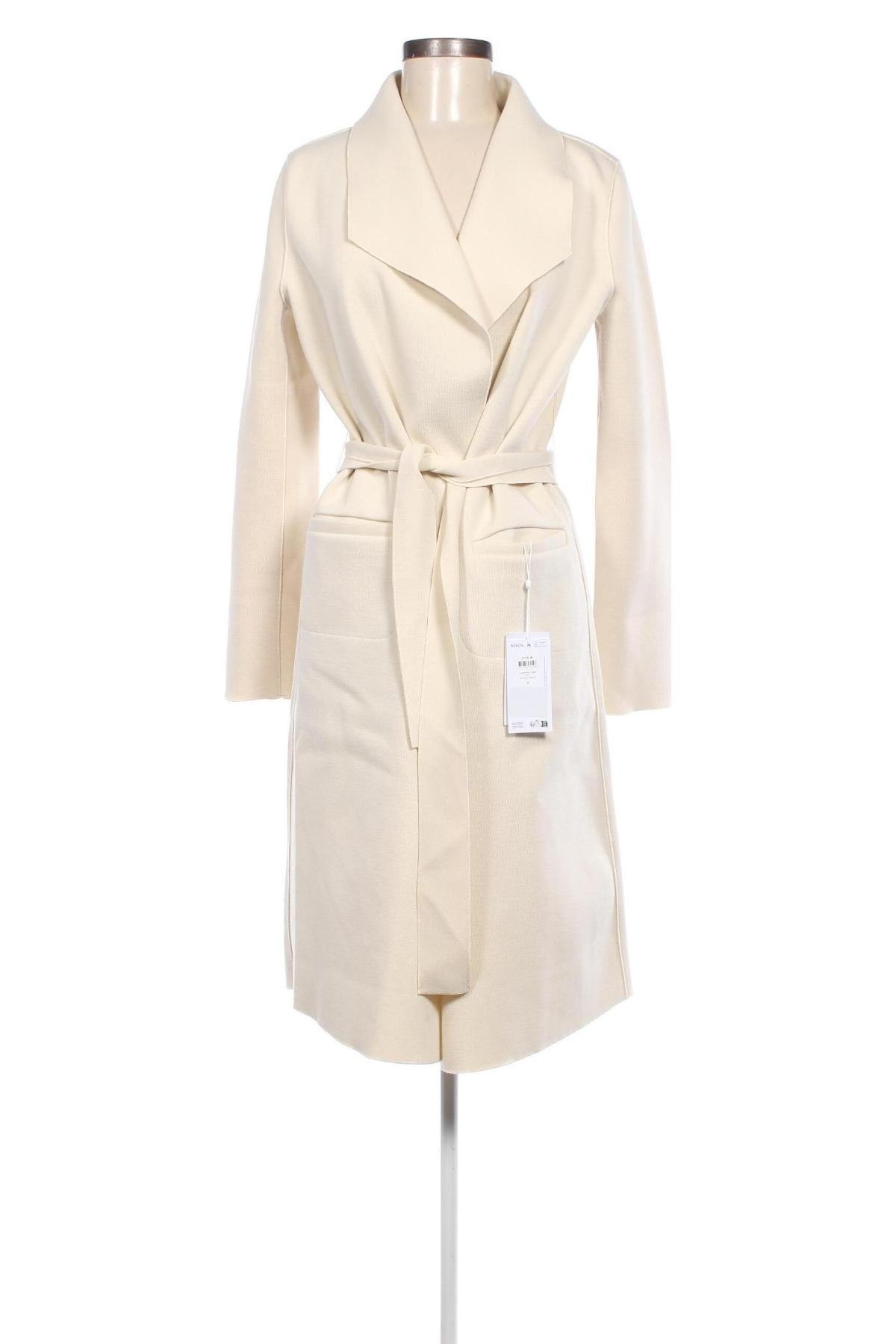 Γυναικείο παλτό VILA, Μέγεθος S, Χρώμα  Μπέζ, Τιμή 55,67 €