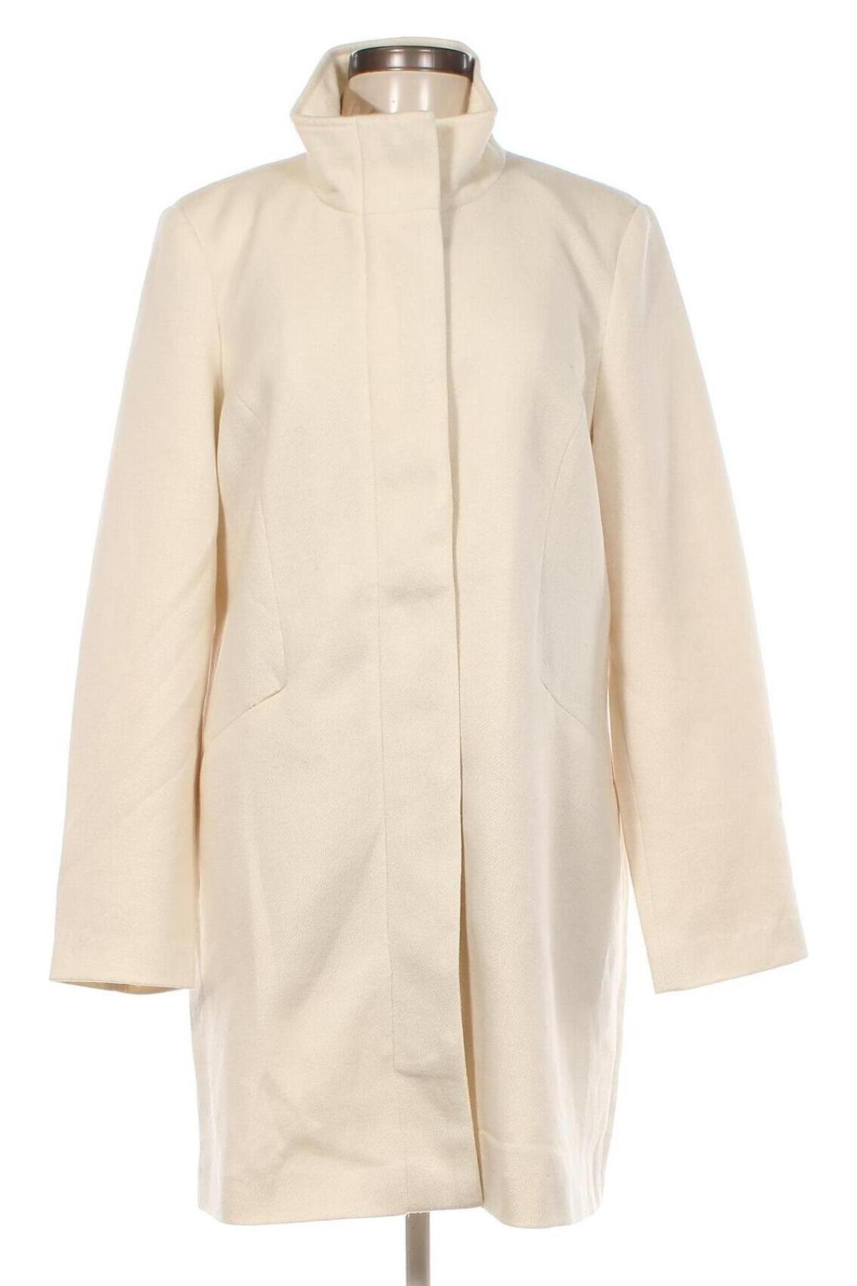 Γυναικείο παλτό Vero Moda, Μέγεθος L, Χρώμα Εκρού, Τιμή 22,37 €