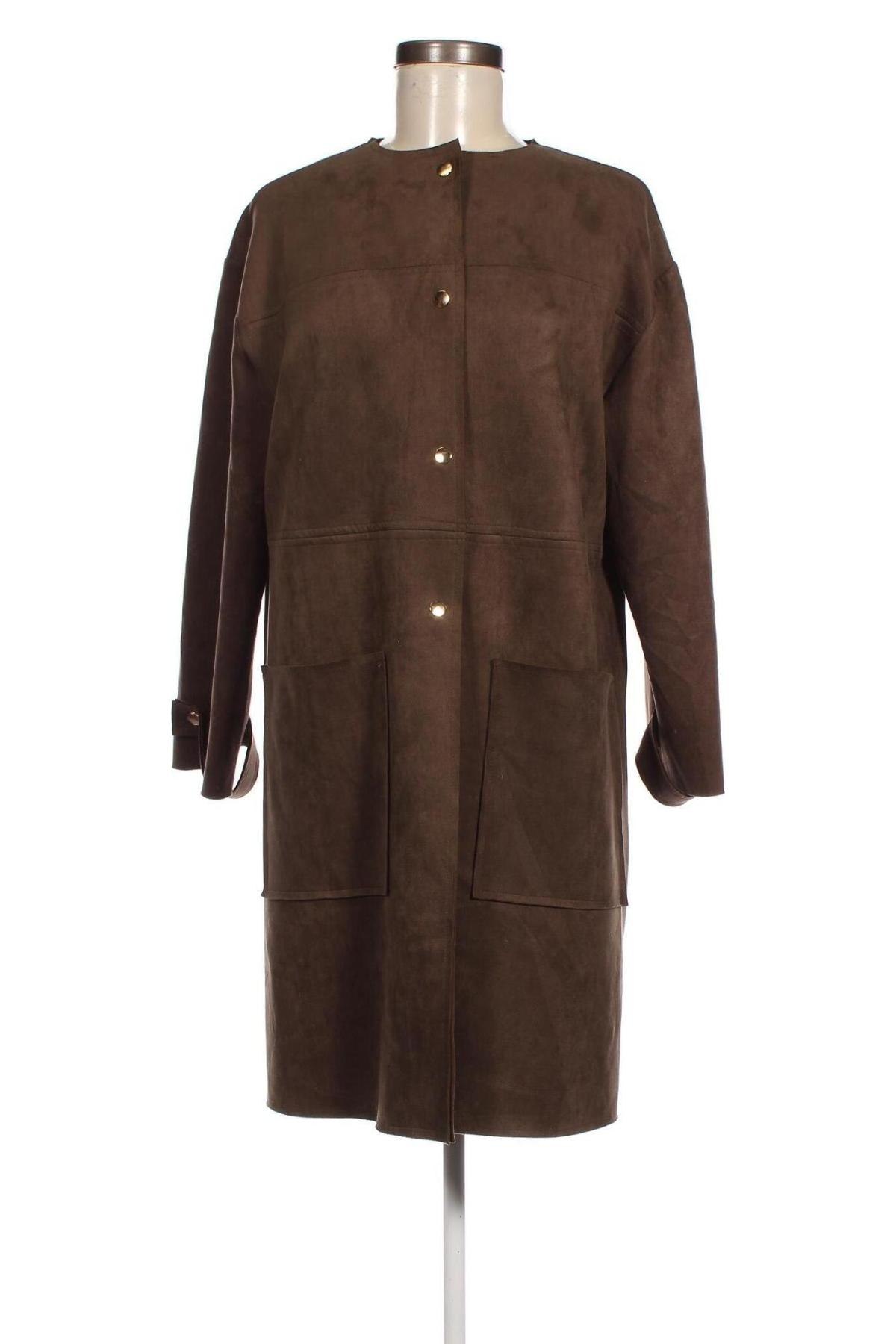 Γυναικείο παλτό Voyelles, Μέγεθος L, Χρώμα Πράσινο, Τιμή 29,79 €
