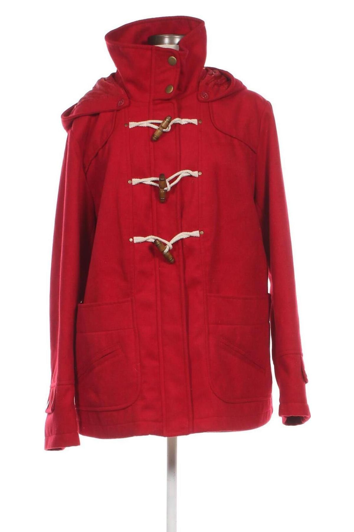 Дамско палто Yessica, Размер XXL, Цвят Червен, Цена 69,55 лв.