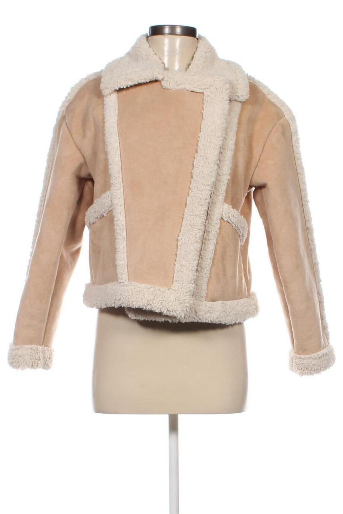 Дамско палто Zara, Размер XS, Цвят Бежов, Цена 37,40 лв.