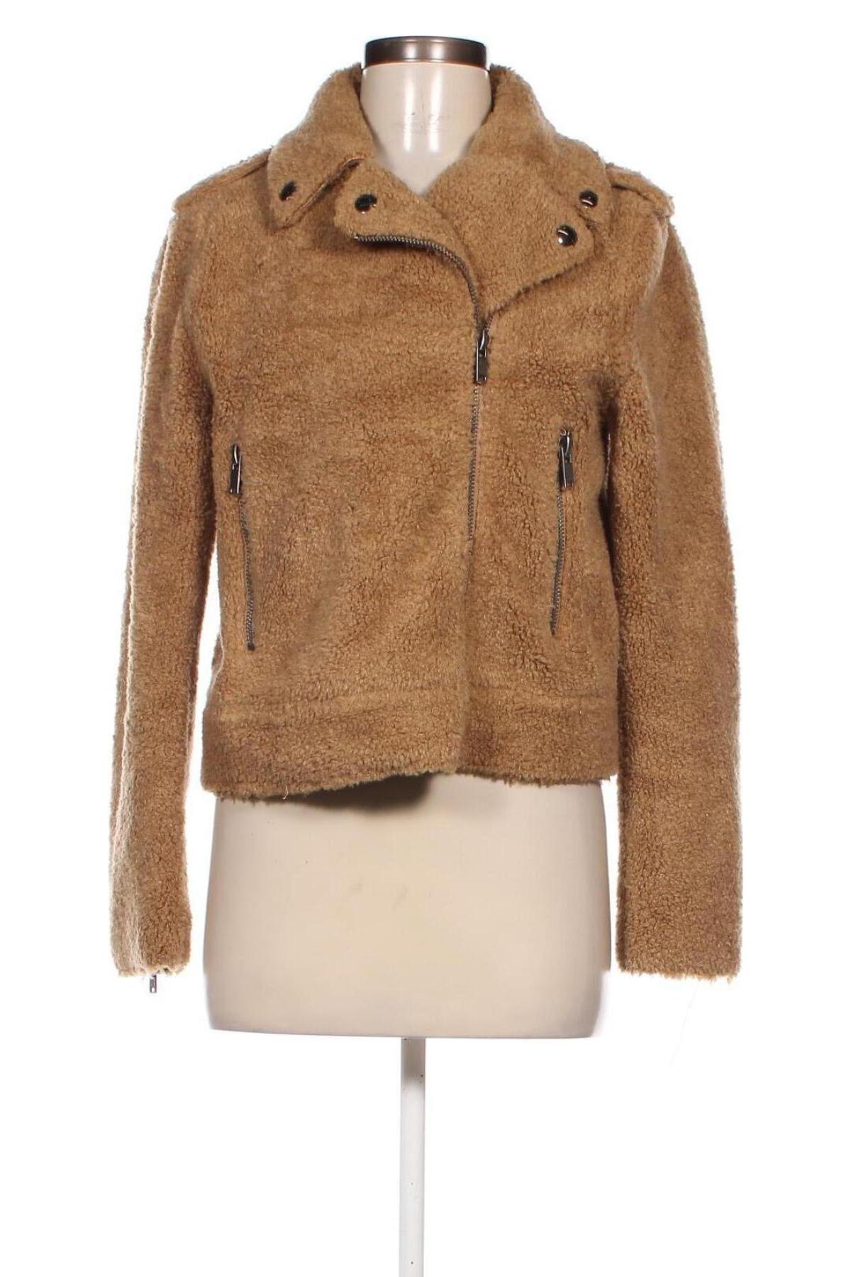 Damenmantel Zara, Größe M, Farbe Beige, Preis 18,93 €