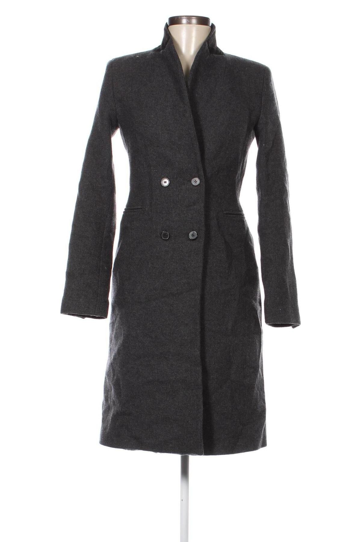 Palton de femei Zara, Mărime S, Culoare Gri, Preț 131,97 Lei