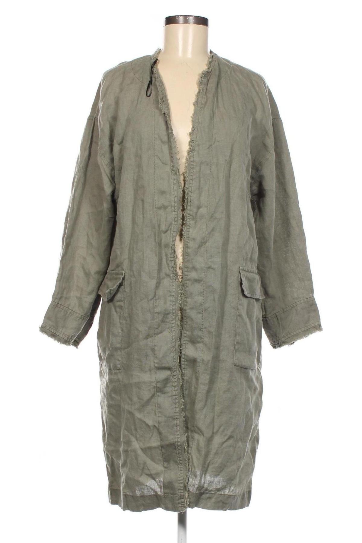 Palton de femei Zara, Mărime M, Culoare Verde, Preț 91,18 Lei