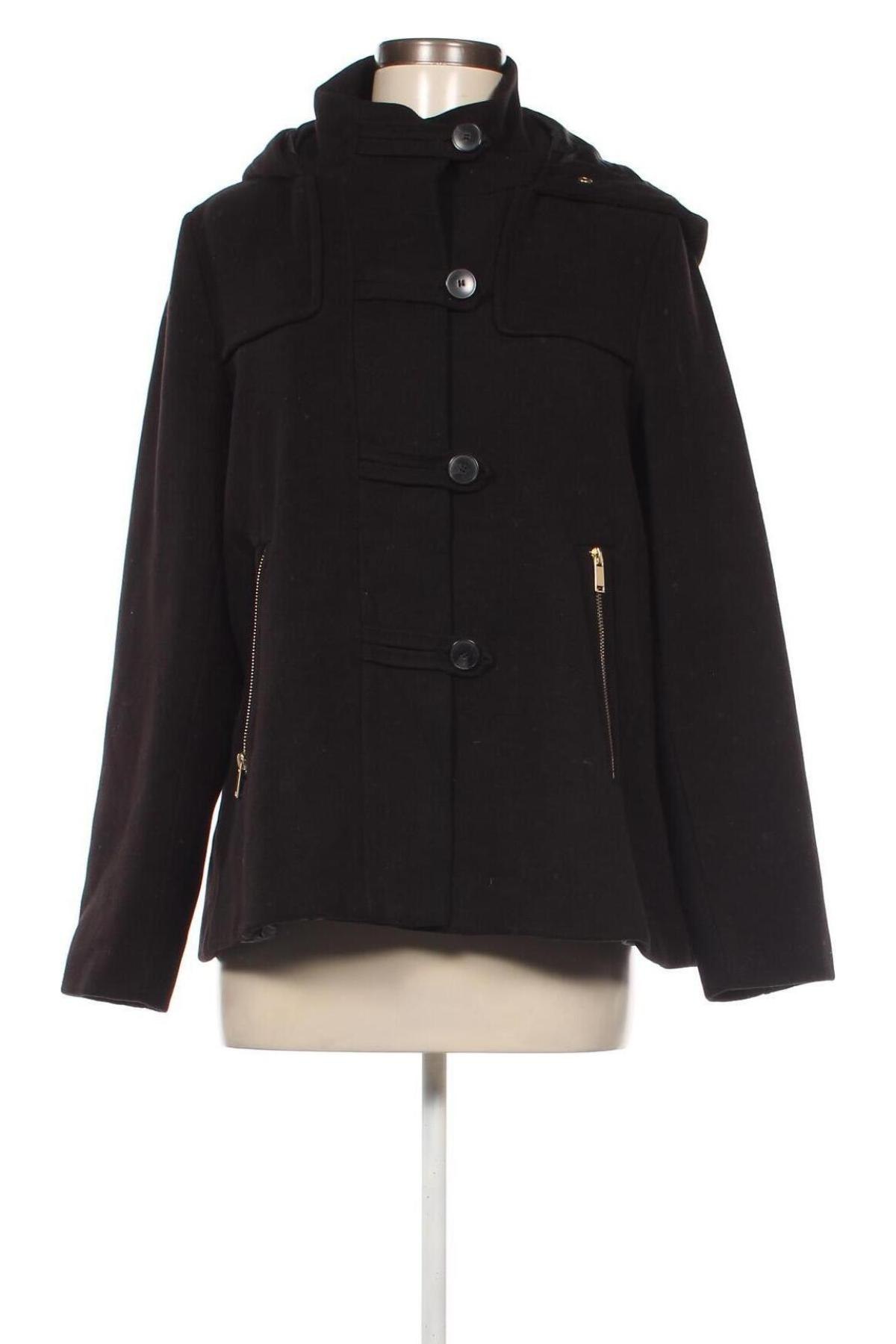 Dámsky kabát  Zara, Veľkosť L, Farba Čierna, Cena  22,75 €