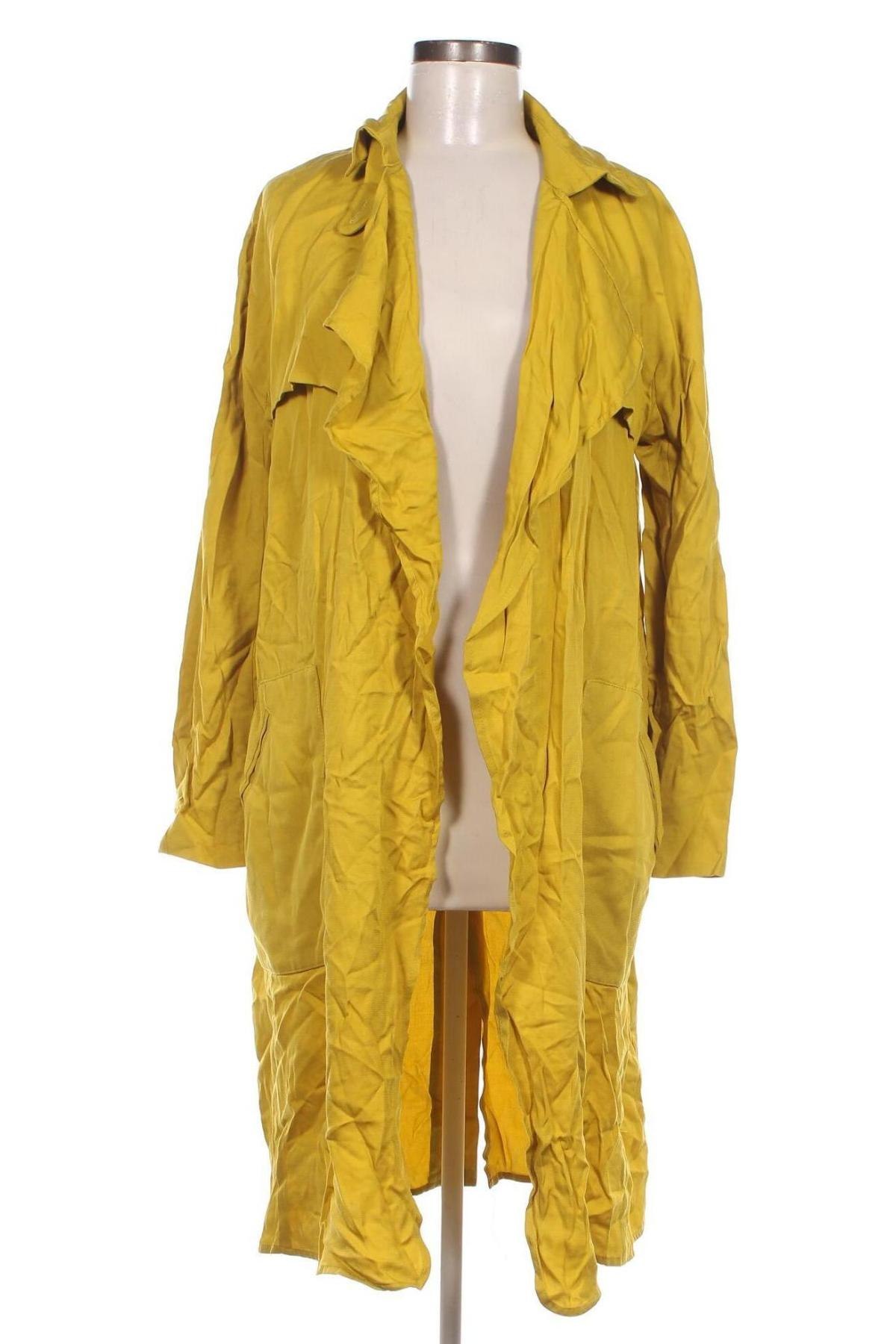 Дамско палто Zara Trafaluc, Размер M, Цвят Жълт, Цена 24,75 лв.