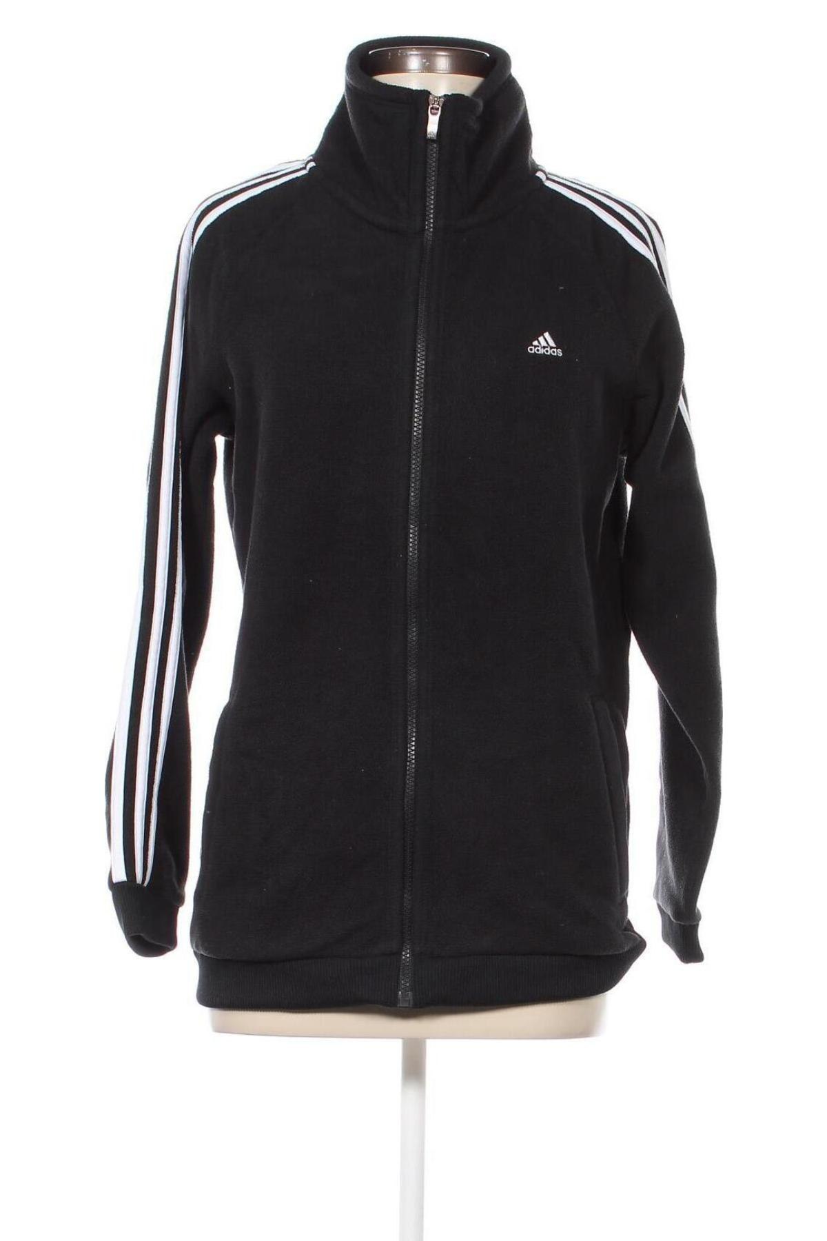 Γυναικεία ζακέτα fleece Adidas, Μέγεθος M, Χρώμα Μαύρο, Τιμή 25,24 €