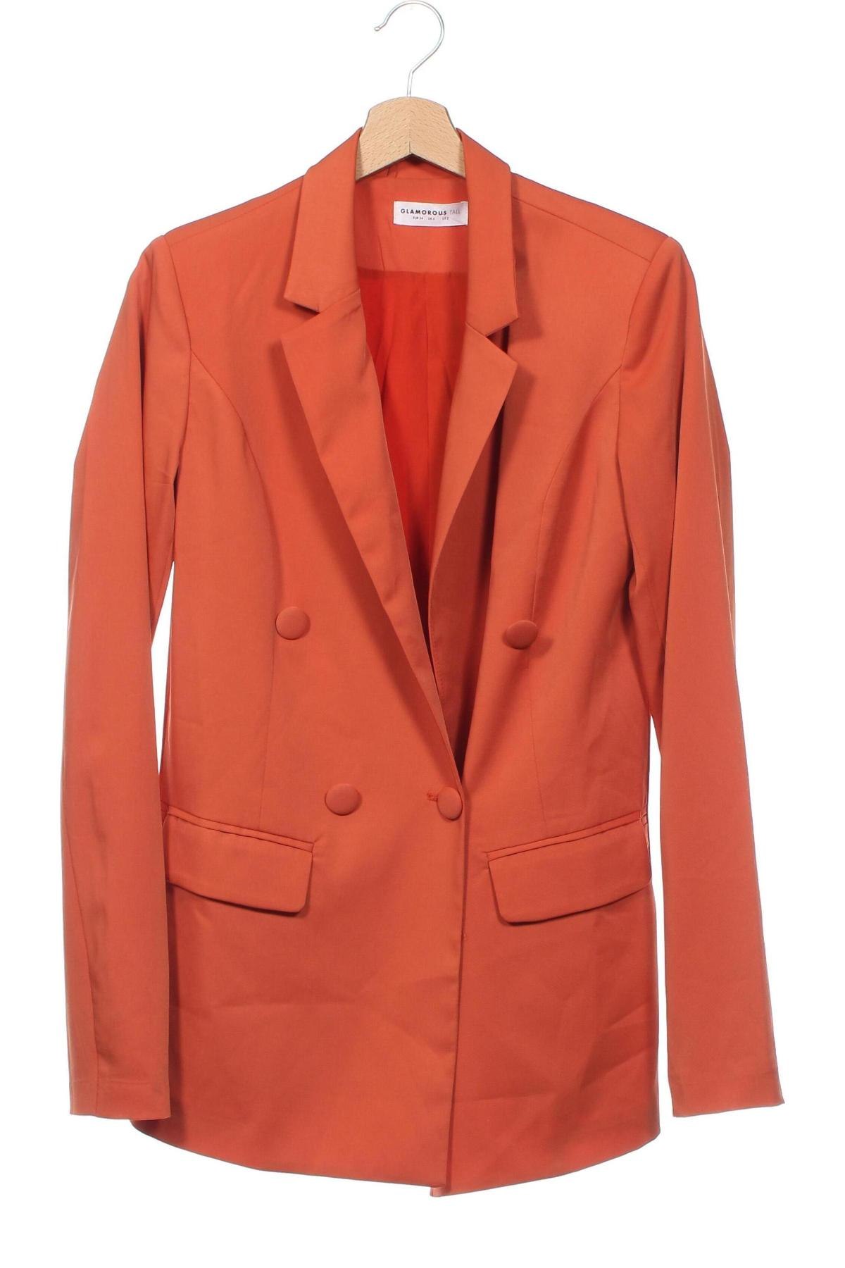 Γυναικείο σακάκι Glamorous, Μέγεθος XS, Χρώμα Πορτοκαλί, Τιμή 20,86 €