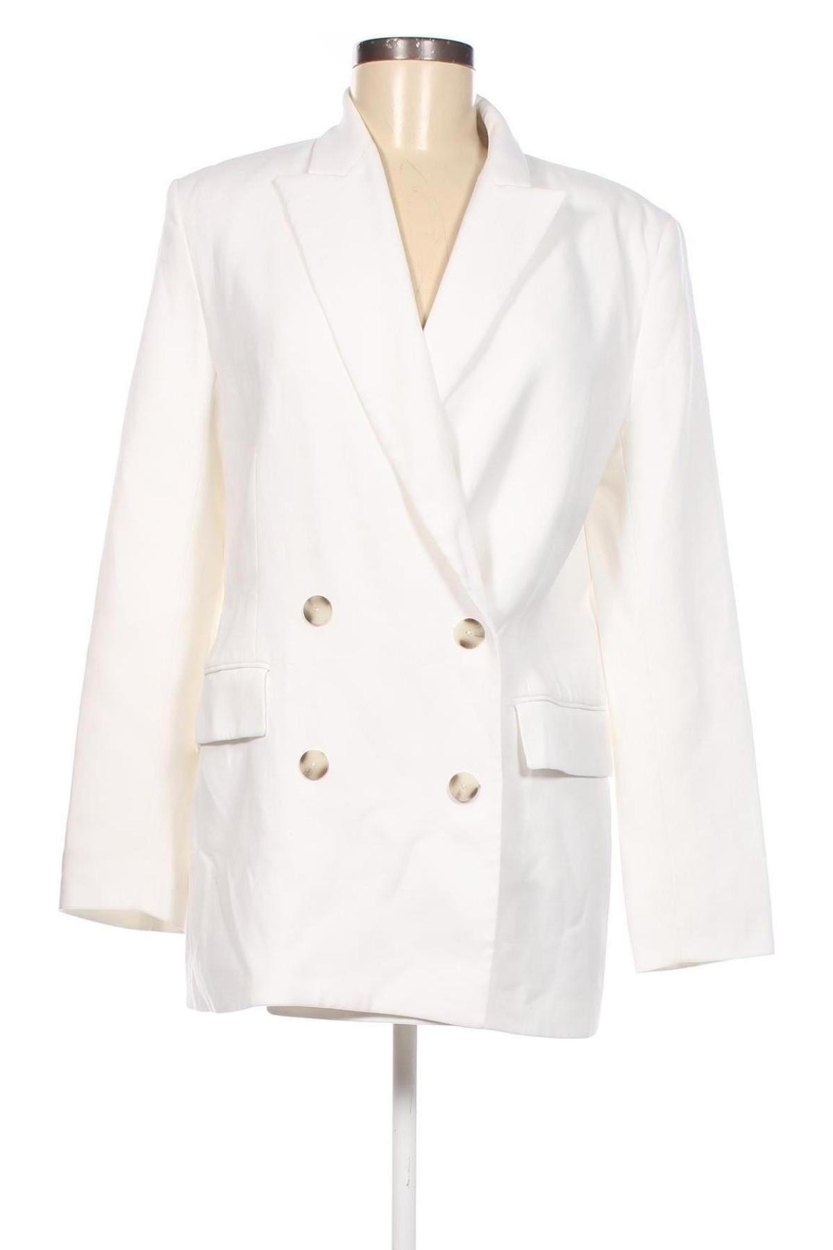 Дамско сако Massimo Dutti, Размер M, Цвят Бял, Цена 84,68 лв.