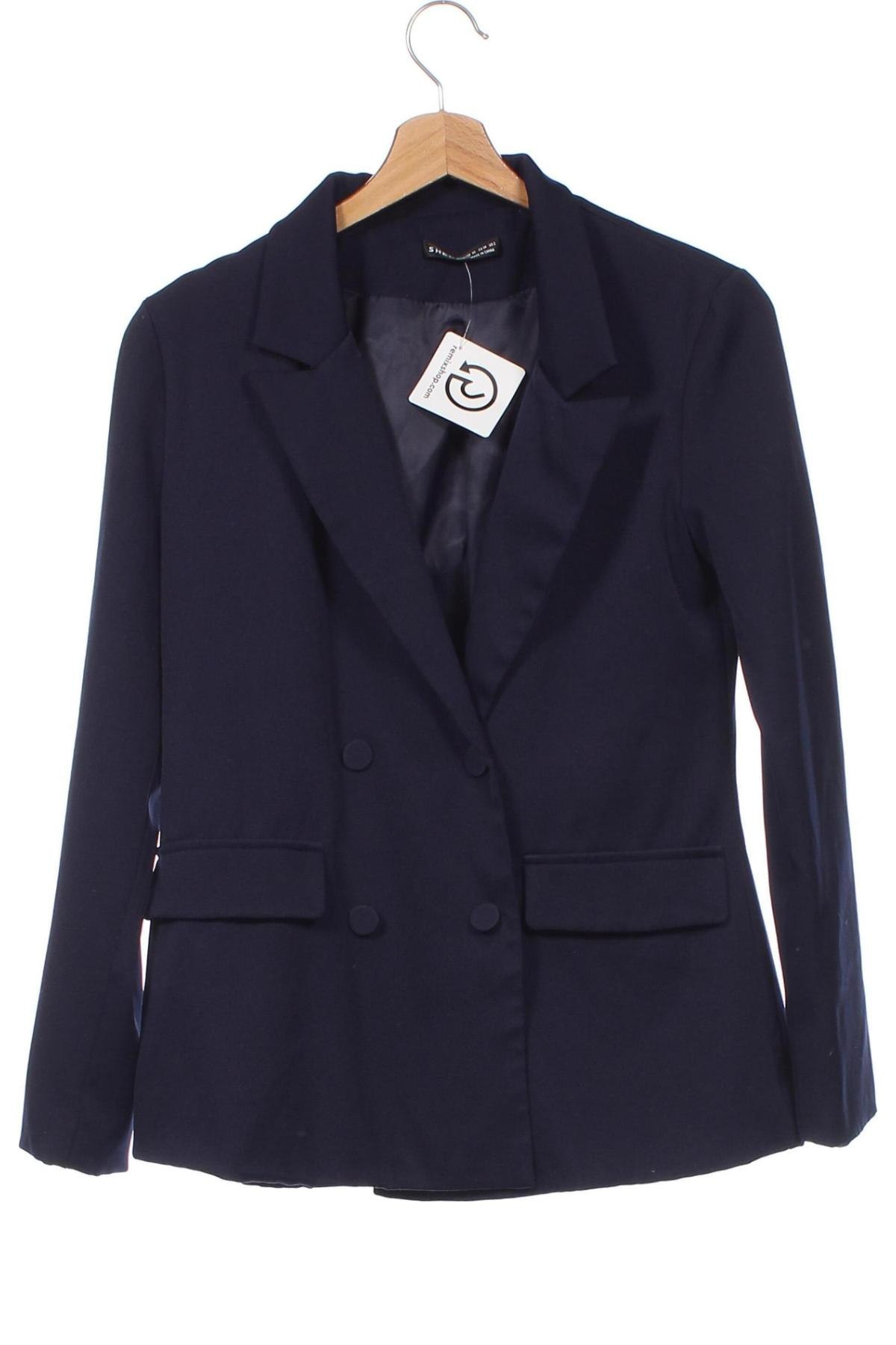 Γυναικείο σακάκι SHEIN, Μέγεθος XS, Χρώμα Μπλέ, Τιμή 15,64 €