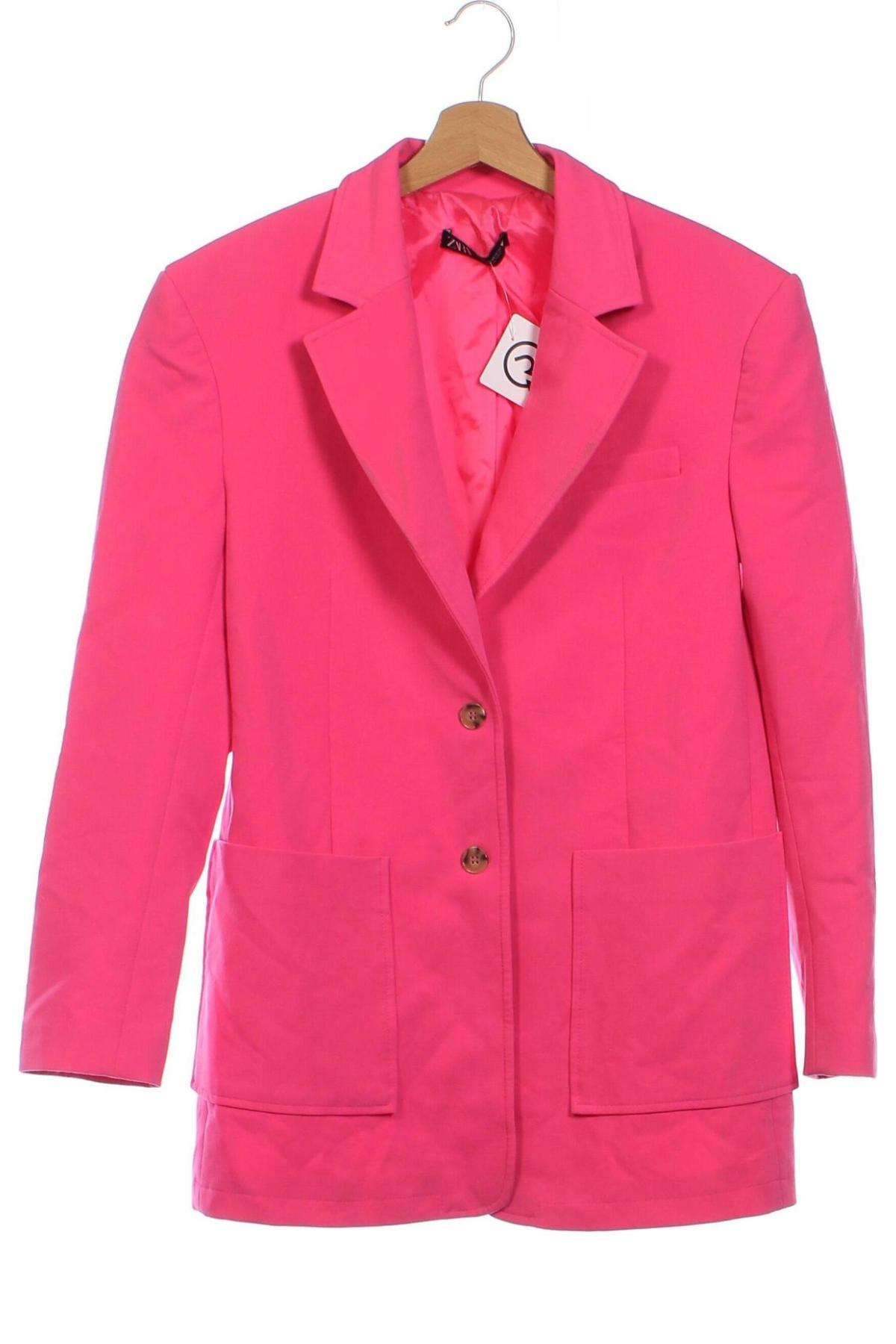 Damen Blazer Zara, Größe XS, Farbe Rosa, Preis 24,55 €