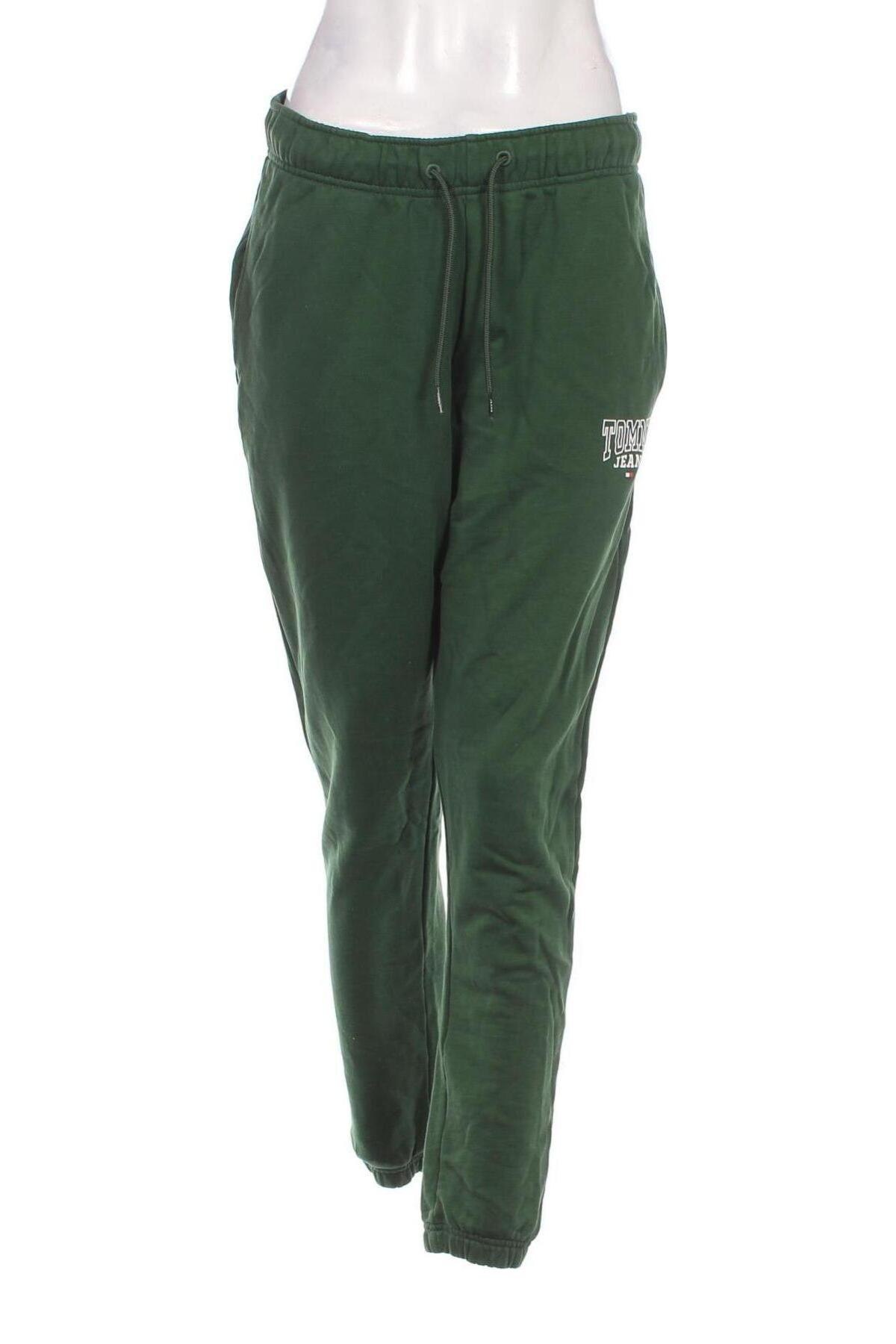 Дамско спортно долнище Tommy Jeans, Размер M, Цвят Зелен, Цена 156,00 лв.
