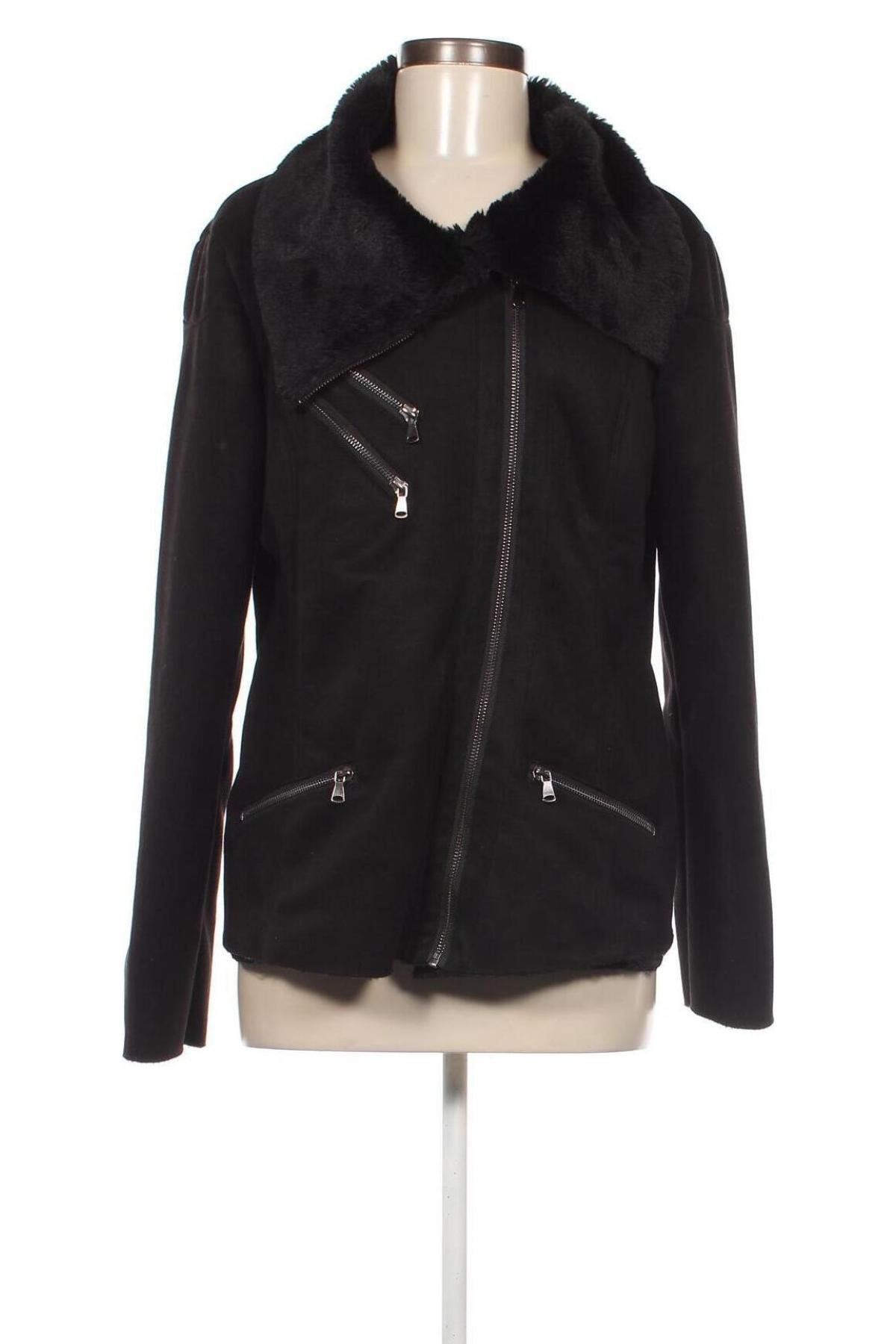 Γυναικείο μπουφάν Lisa Tossa, Μέγεθος L, Χρώμα Μαύρο, Τιμή 25,05 €