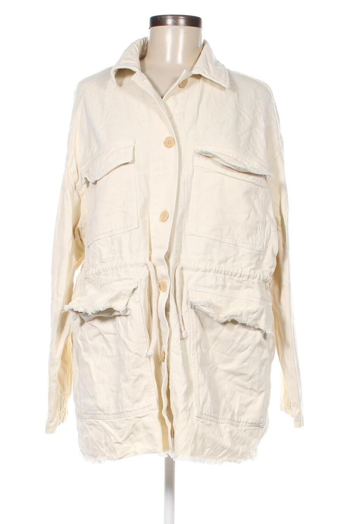 Γυναικείο μπουφάν Zara, Μέγεθος XL, Χρώμα Εκρού, Τιμή 13,36 €