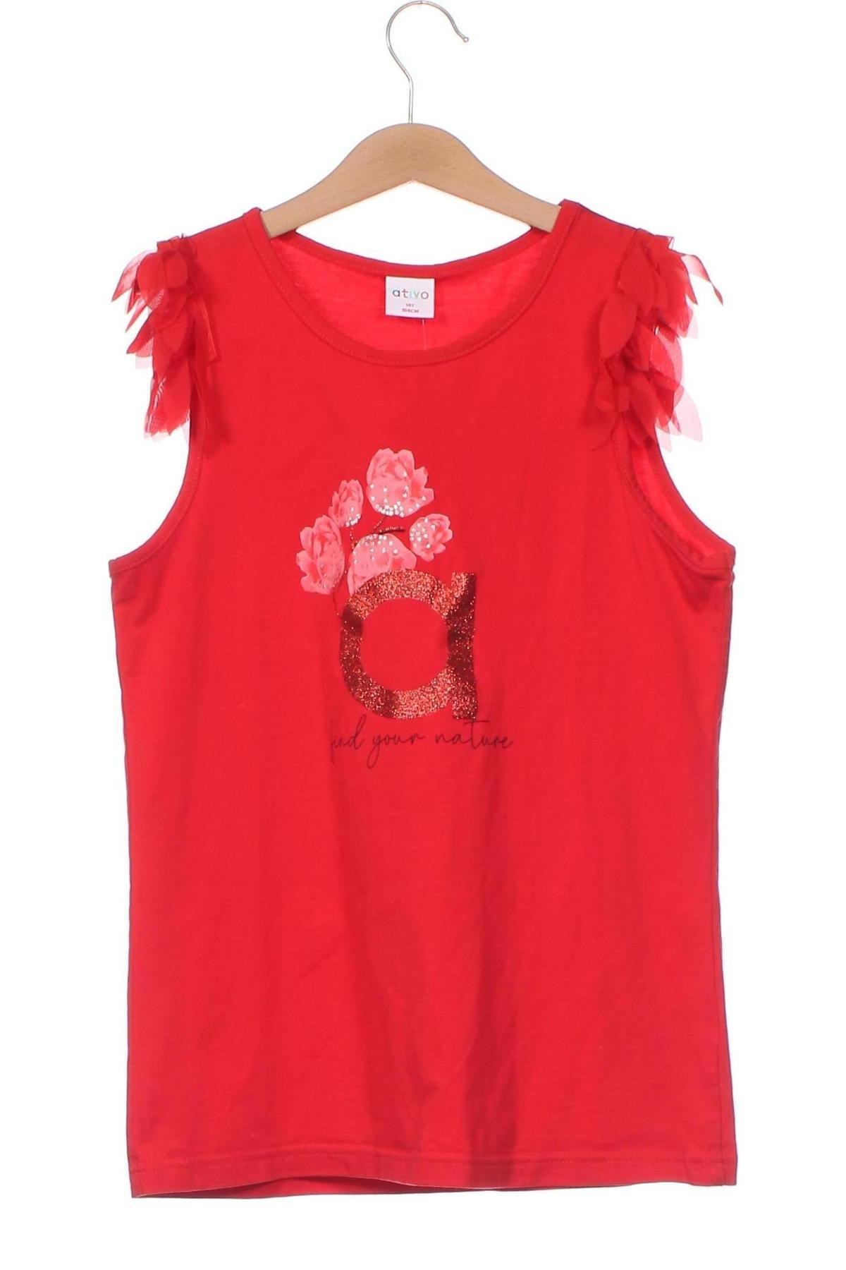Kinder Shirt Ativo Kids, Größe 13-14y/ 164-168 cm, Farbe Rot, Preis 11,25 €