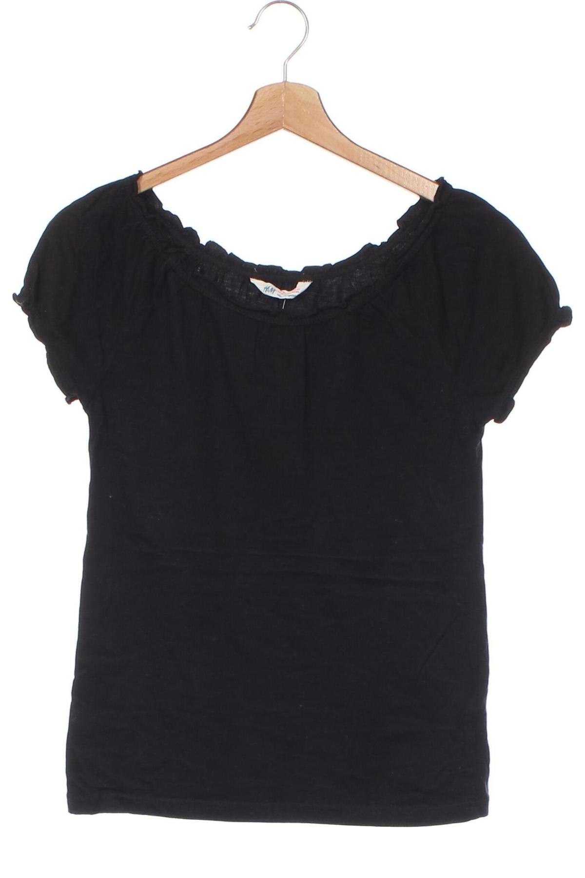 Детска блуза H&M, Размер 12-13y/ 158-164 см, Цвят Черен, Цена 11,76 лв.