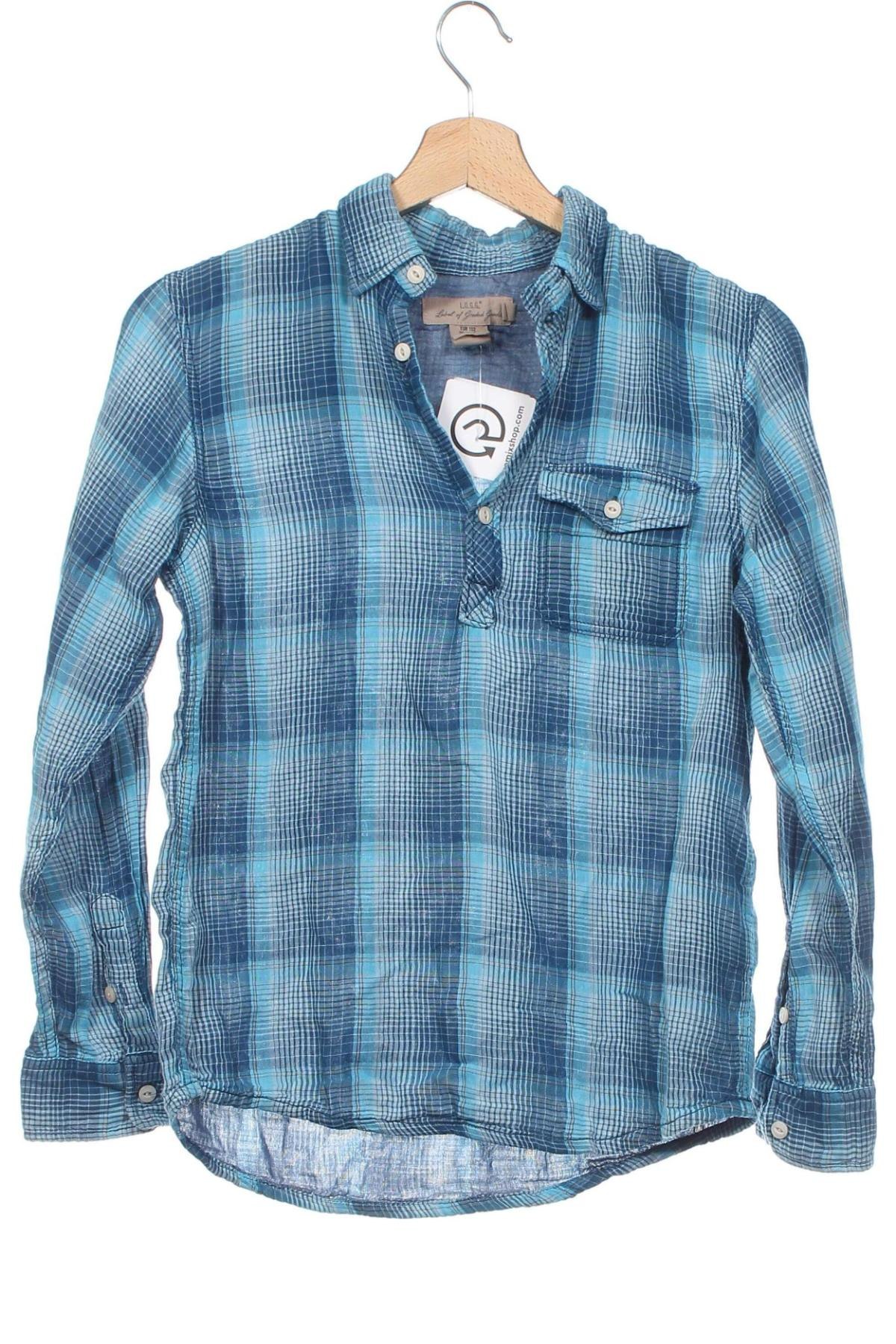 Kinder Shirt H&M L.O.G.G., Größe 11-12y/ 152-158 cm, Farbe Blau, Preis € 3,37