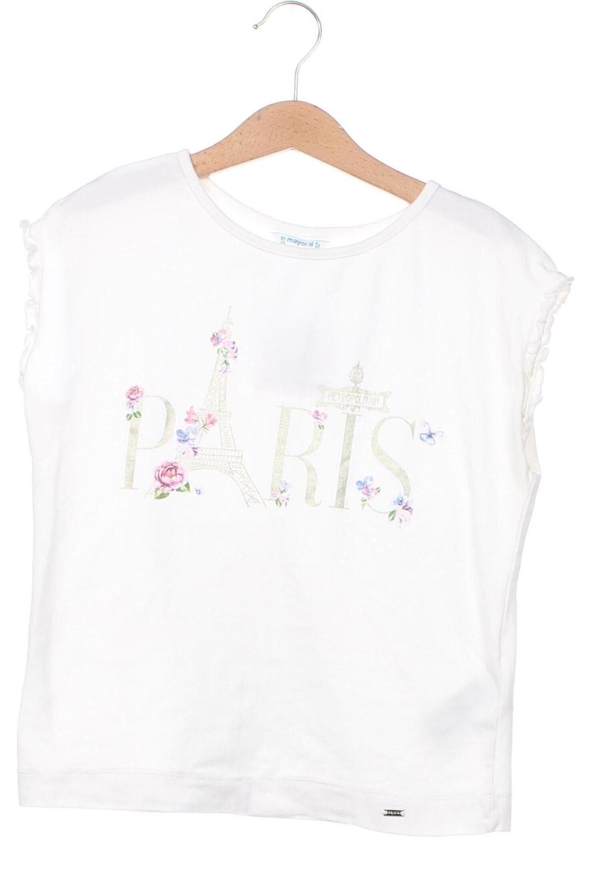 Детска блуза Mayoral, Размер 9-10y/ 140-146 см, Цвят Бял, Цена 12,54 лв.