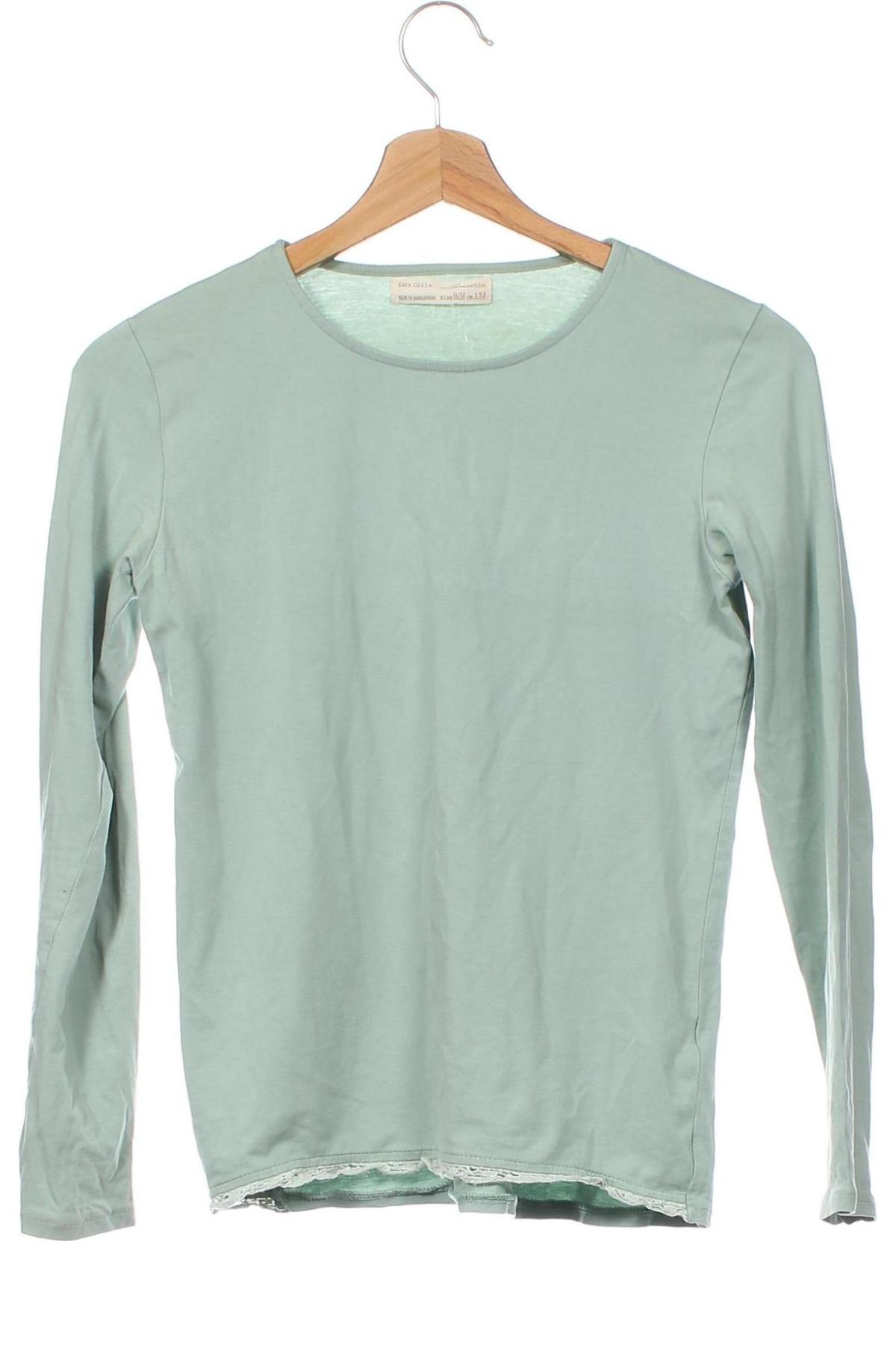 Детска блуза Zara, Размер 11-12y/ 152-158 см, Цвят Зелен, Цена 7,98 лв.