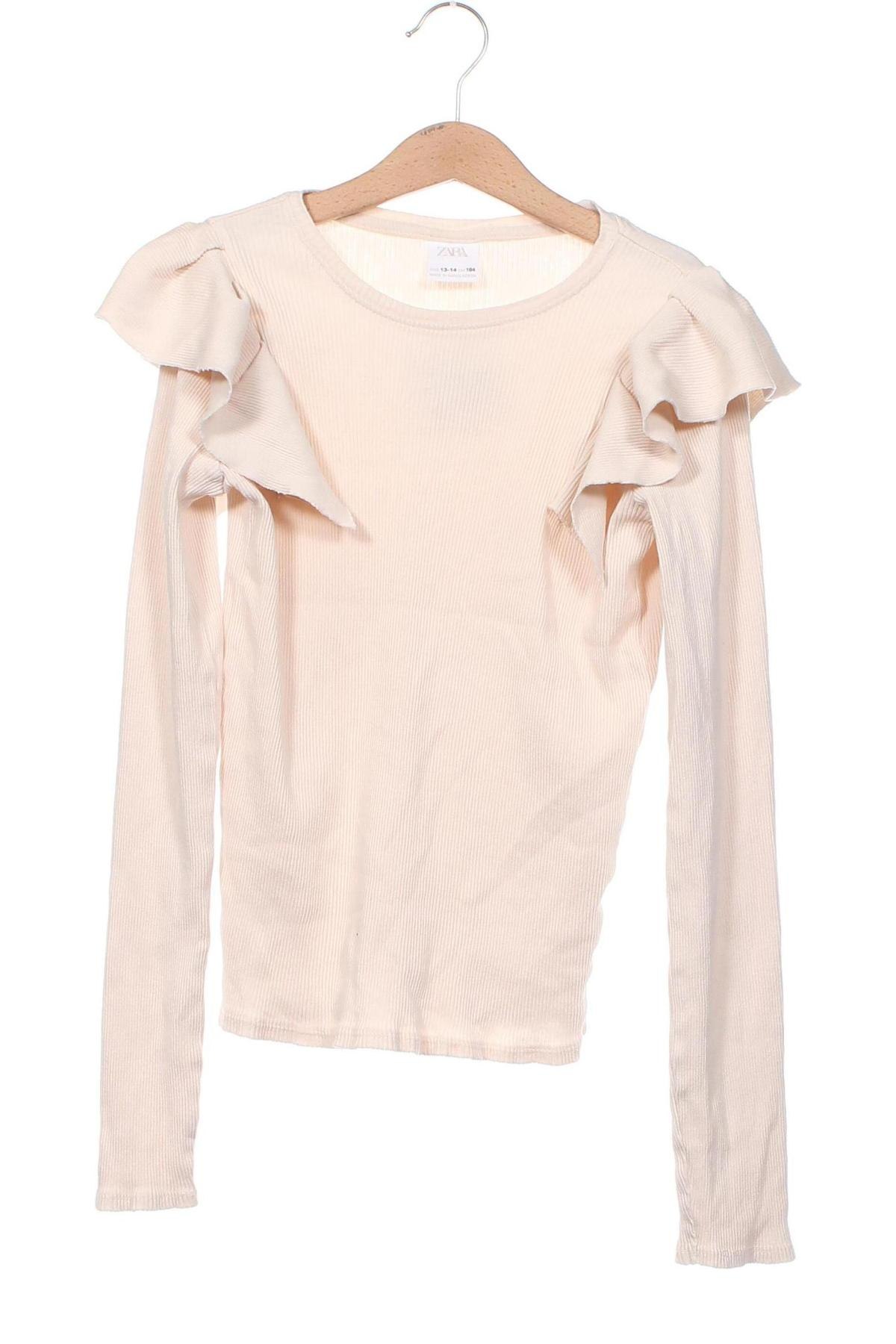 Kinder Shirt Zara, Größe 13-14y/ 164-168 cm, Farbe Ecru, Preis 9,74 €