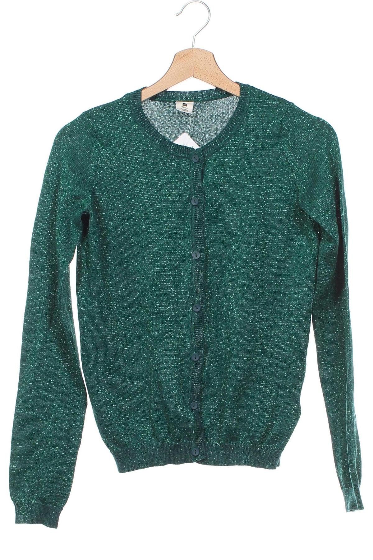 Kinder Strickjacke Hema, Größe 12-13y/ 158-164 cm, Farbe Grün, Preis € 3,90