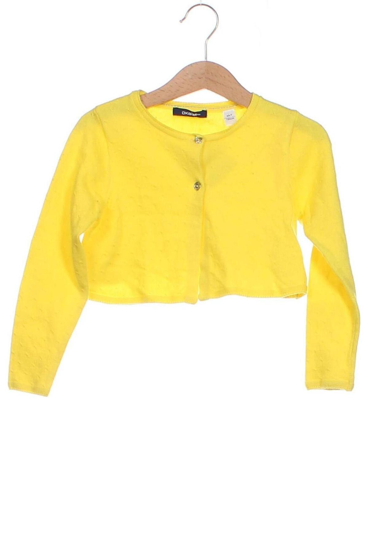 Kinder Strickjacke Okaidi, Größe 3-4y/ 104-110 cm, Farbe Gelb, Preis € 4,96