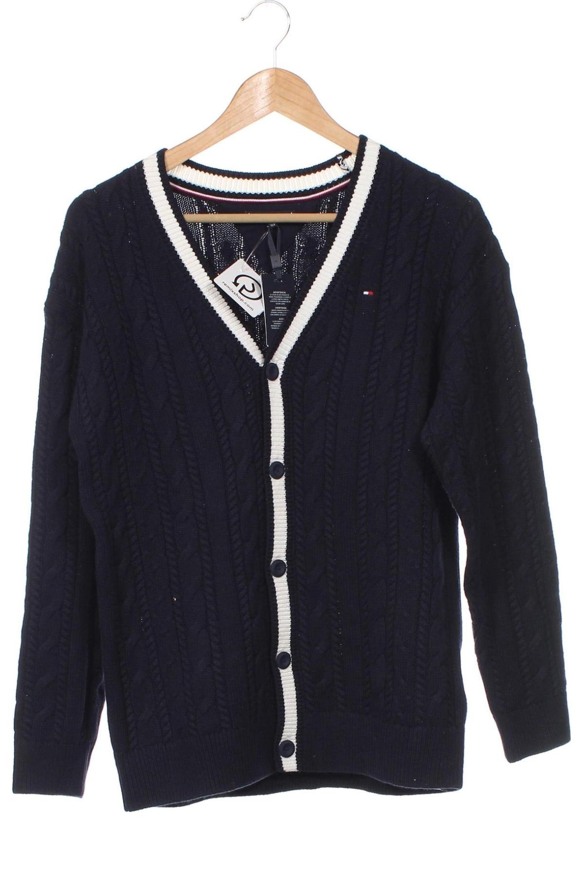 Kinder Strickjacke Tommy Hilfiger, Größe 13-14y/ 164-168 cm, Farbe Blau, Preis € 60,82