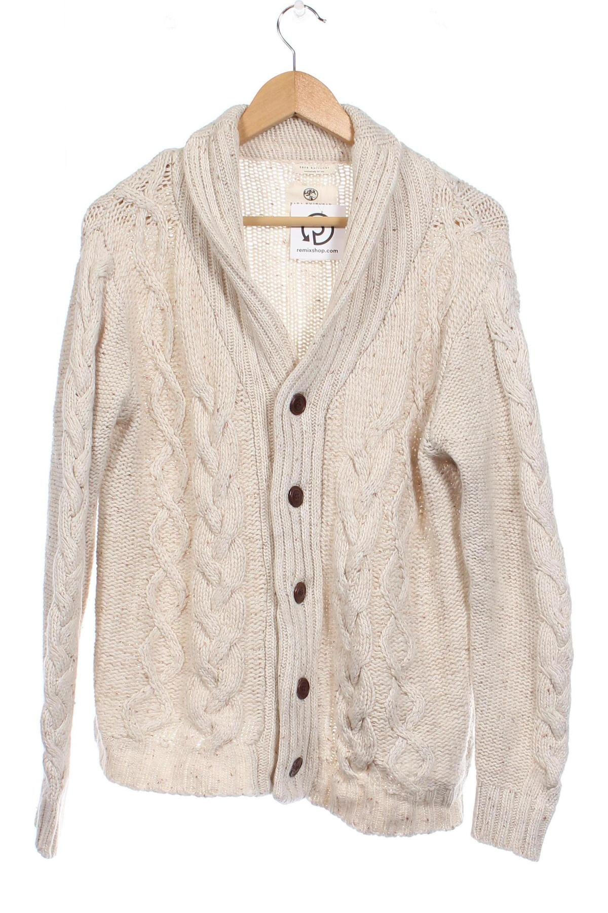 Kinder Strickjacke Zara Knitwear, Größe 13-14y/ 164-168 cm, Farbe Beige, Preis 4,12 €