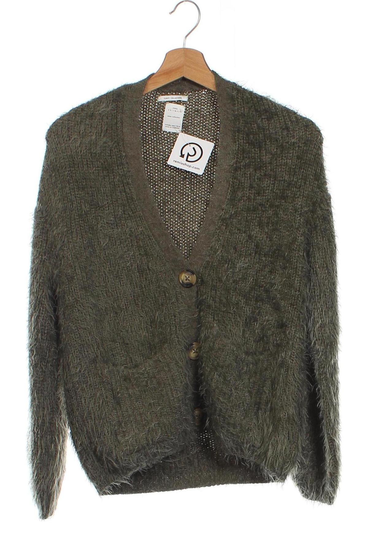 Kinder Strickjacke Zara Knitwear, Größe 11-12y/ 152-158 cm, Farbe Grün, Preis € 5,57