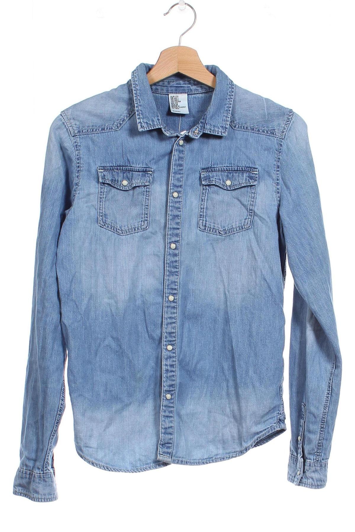 Detská košeľa  H&M, Veľkosť 14-15y/ 168-170 cm, Farba Modrá, Cena  6,00 €