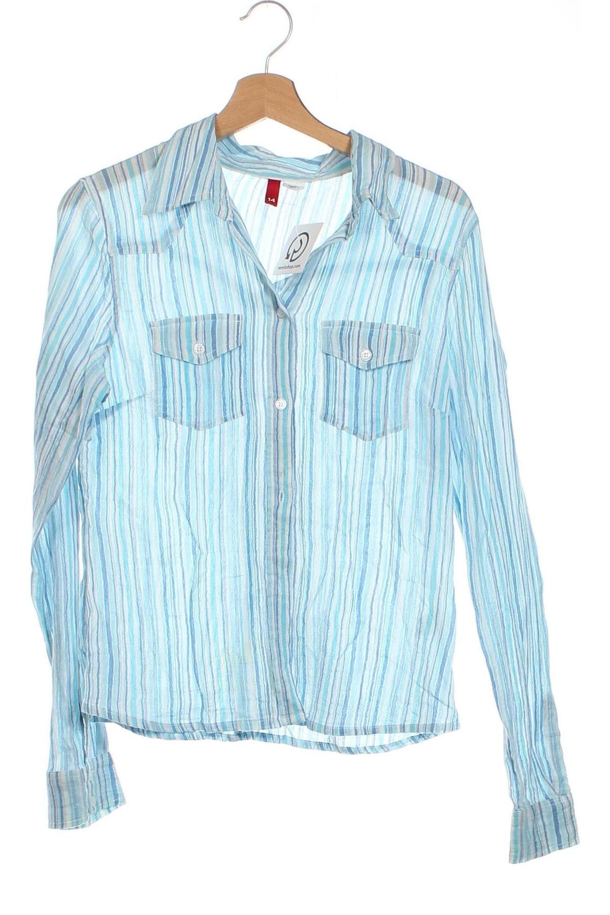 Kinderhemd H&M Divided, Größe 13-14y/ 164-168 cm, Farbe Blau, Preis 7,31 €