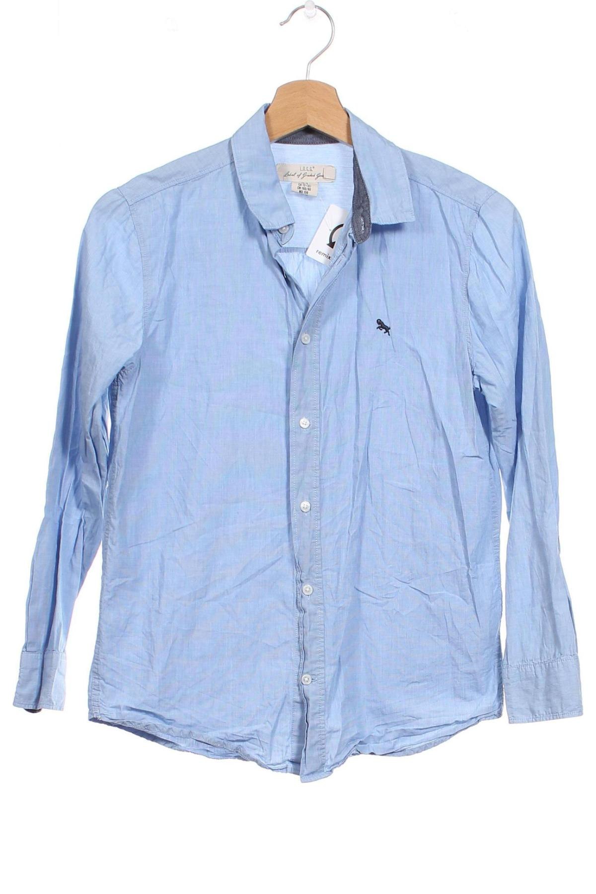 Kinderhemd H&M L.O.G.G., Größe 12-13y/ 158-164 cm, Farbe Blau, Preis € 7,65