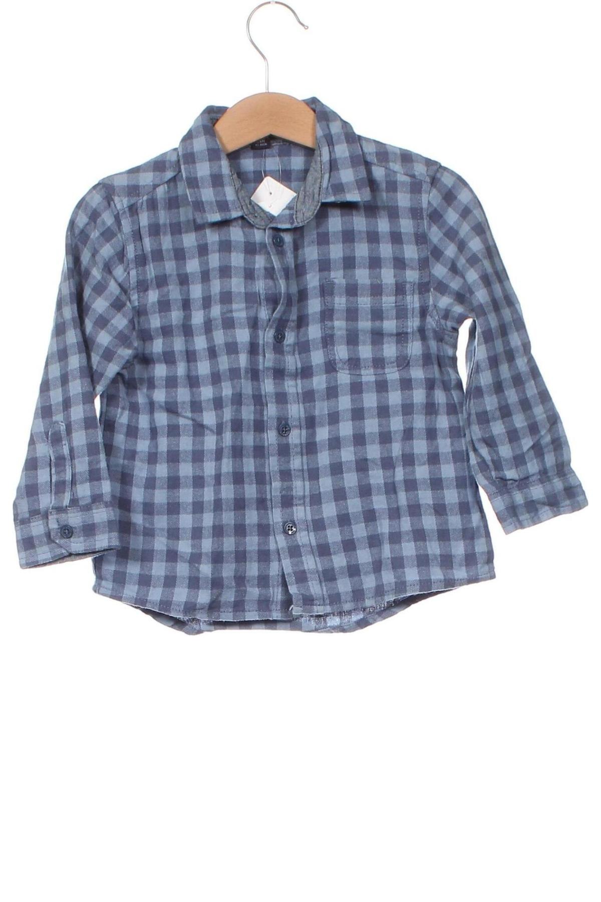 Детска риза Kiabi, Размер 12-18m/ 80-86 см, Цвят Син, Цена 10,17 лв.