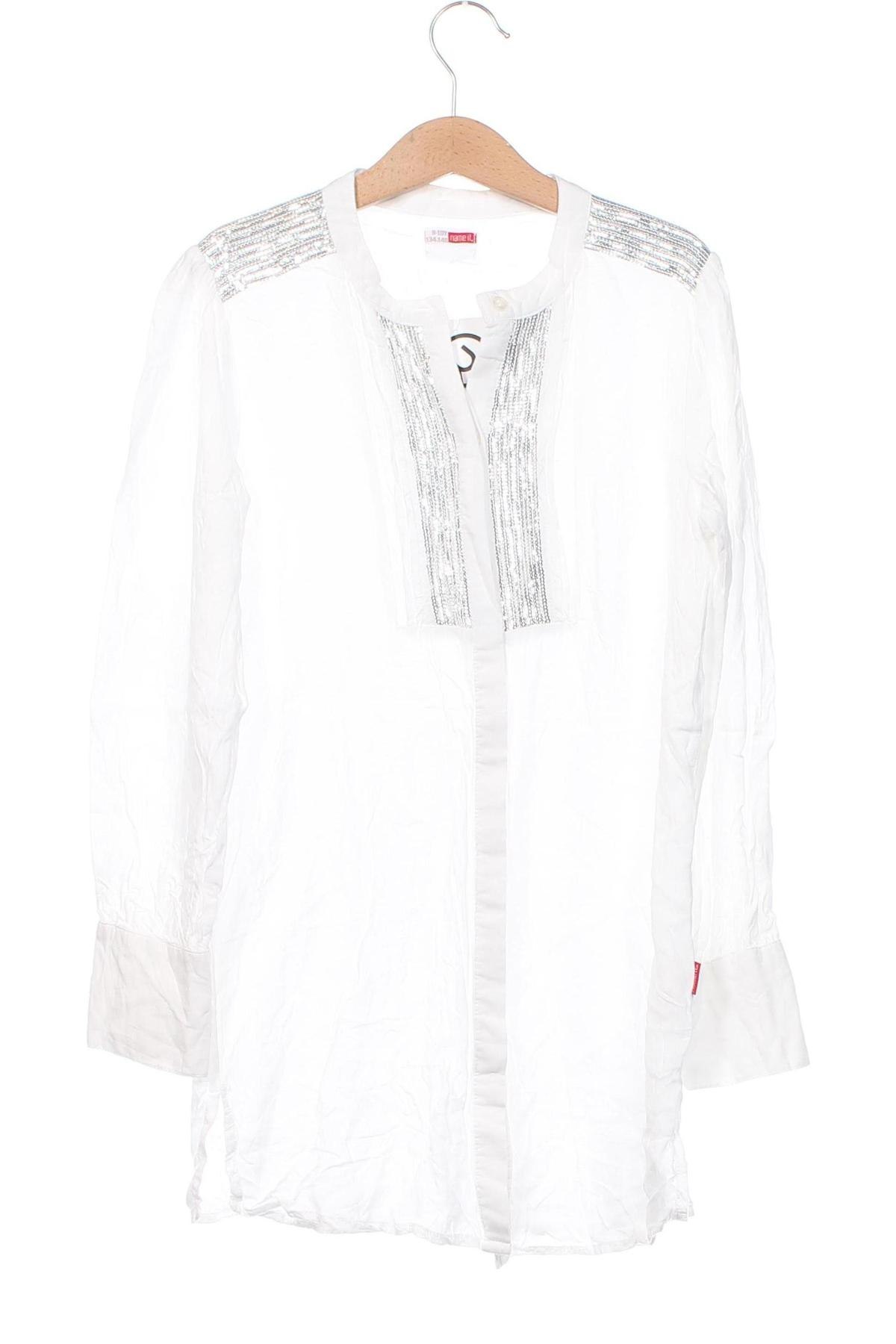 Παιδικό πουκάμισο Name It, Μέγεθος 8-9y/ 134-140 εκ., Χρώμα Λευκό, Τιμή 7,82 €