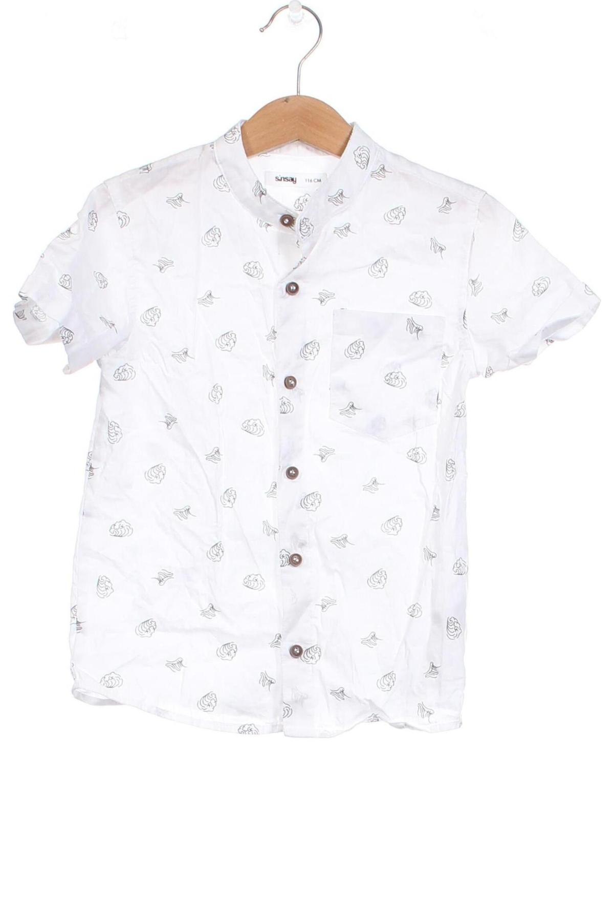 Dětská košile  Sinsay, Velikost 5-6y/ 116-122 cm, Barva Bílá, Cena  152,00 Kč