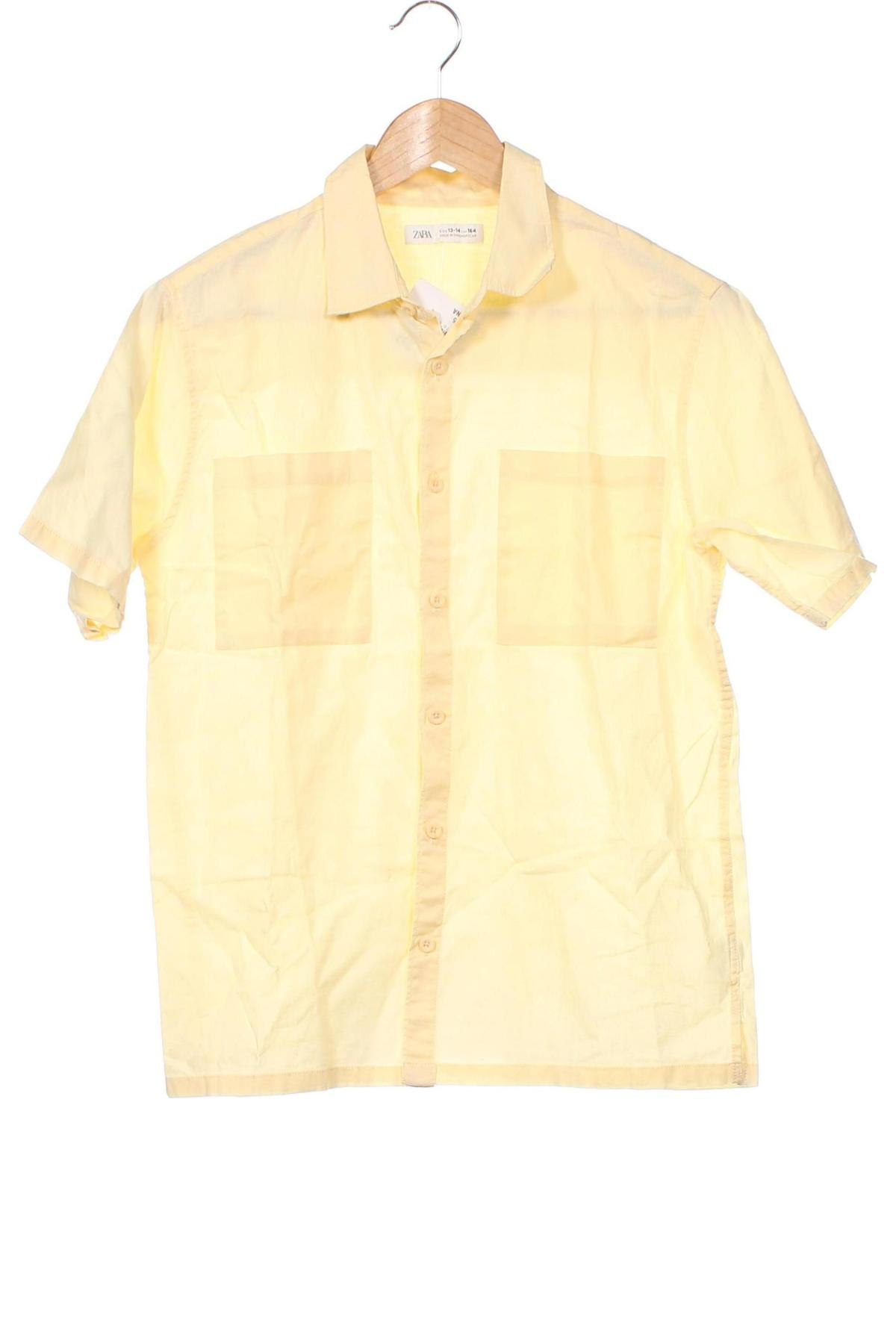 Παιδικό πουκάμισο Zara, Μέγεθος 13-14y/ 164-168 εκ., Χρώμα Κίτρινο, Τιμή 7,22 €