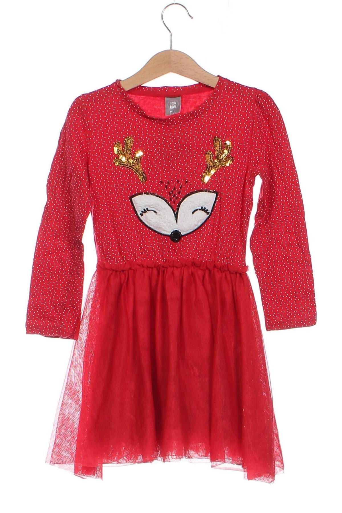 Kinderkleid, Größe 5-6y/ 116-122 cm, Farbe Rot, Preis 8,16 €