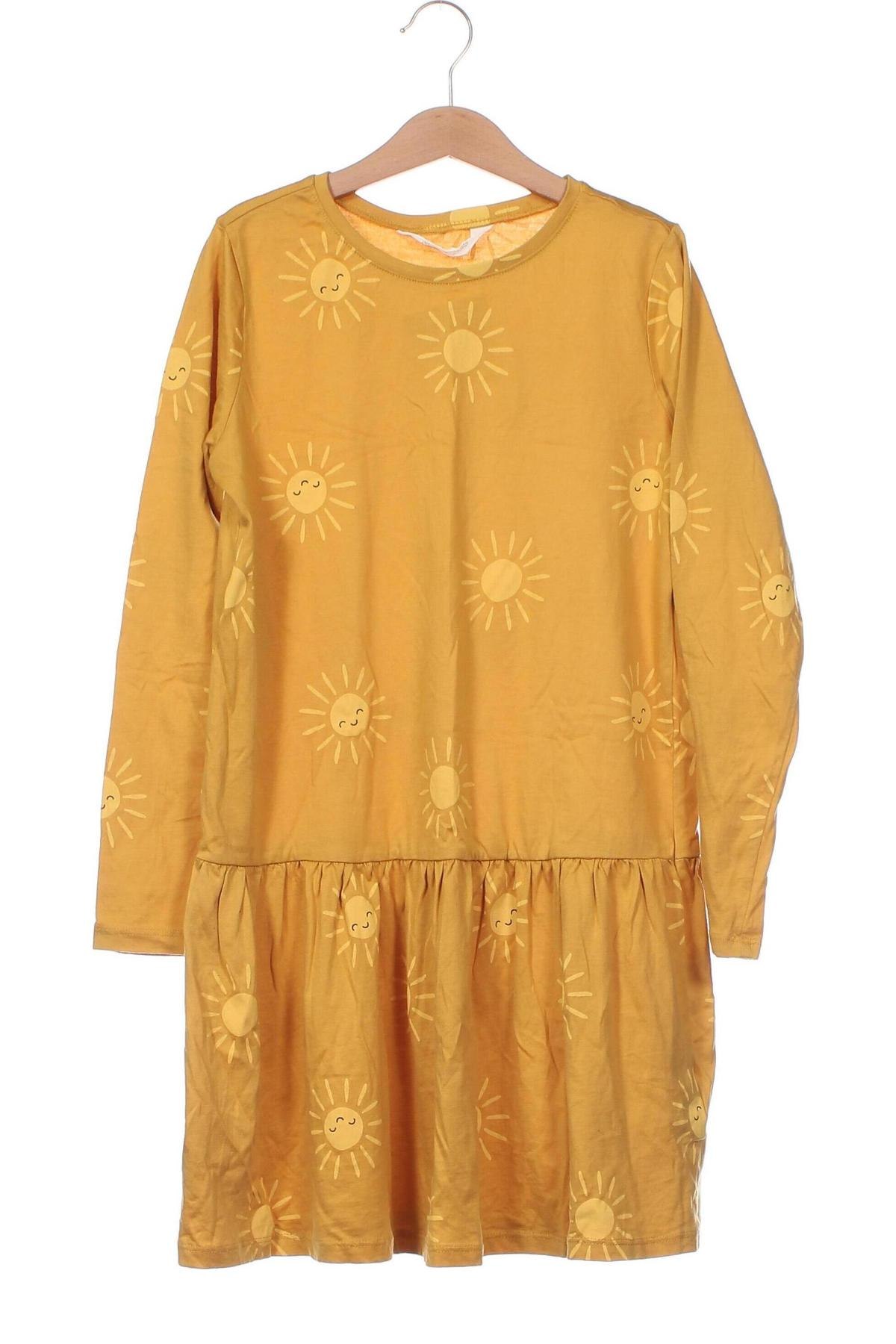 Dziecięca sukienka H&M, Rozmiar 8-9y/ 134-140 cm, Kolor Żółty, Cena 31,45 zł