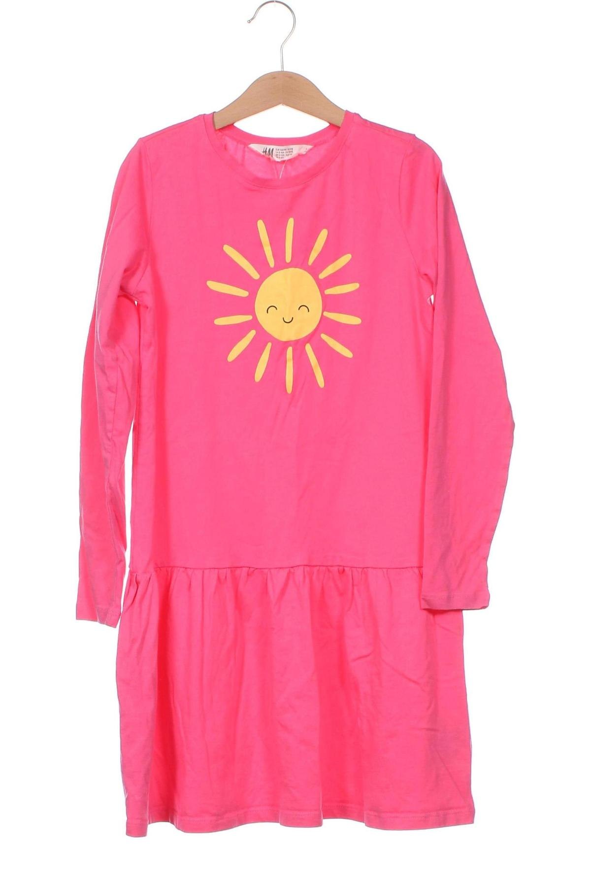 Dětské šaty  H&M, Velikost 8-9y/ 134-140 cm, Barva Růžová, Cena  166,00 Kč