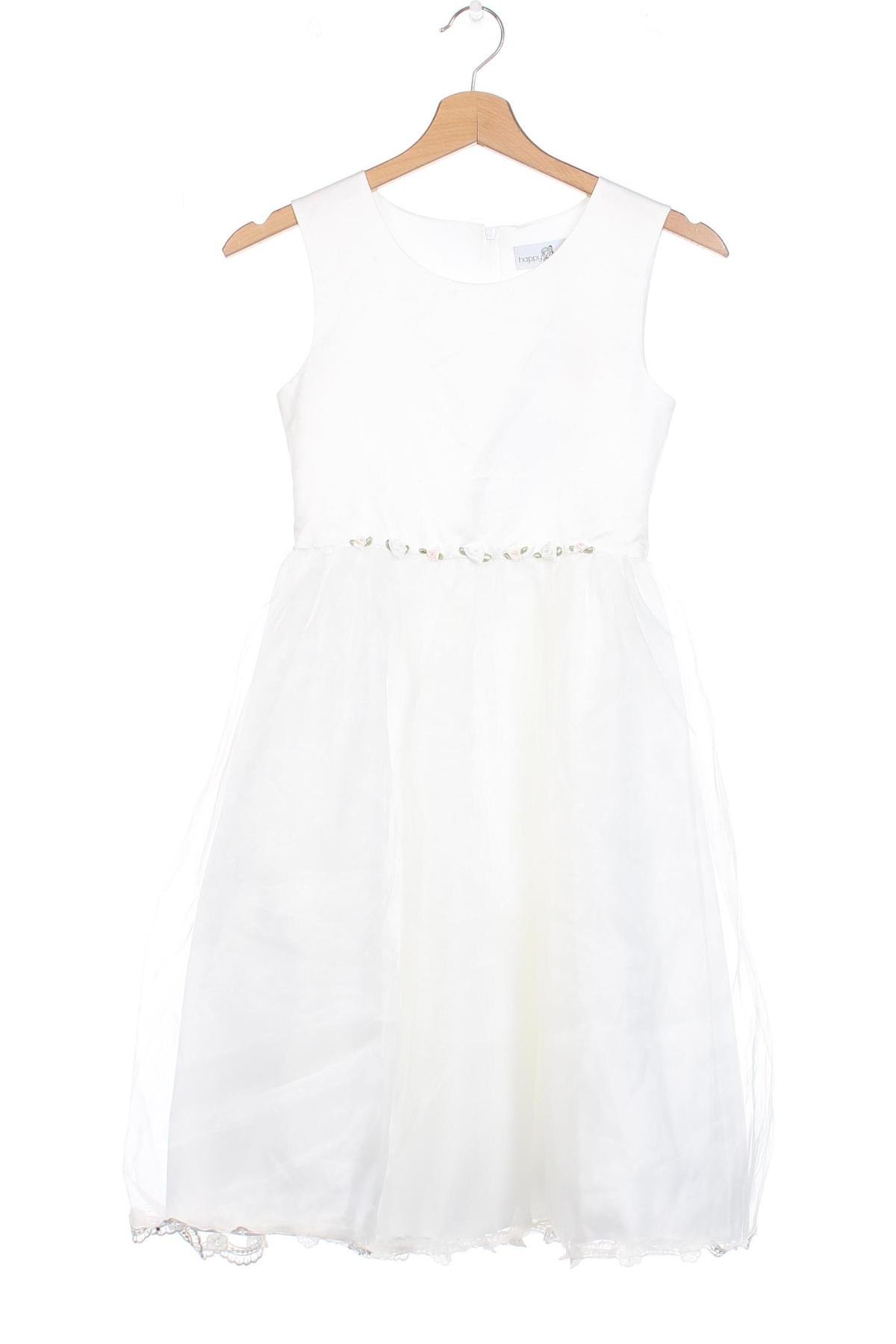 Kinderkleid Happy Girls By Eisend, Größe 10-11y/ 146-152 cm, Farbe Weiß, Preis 14,25 €