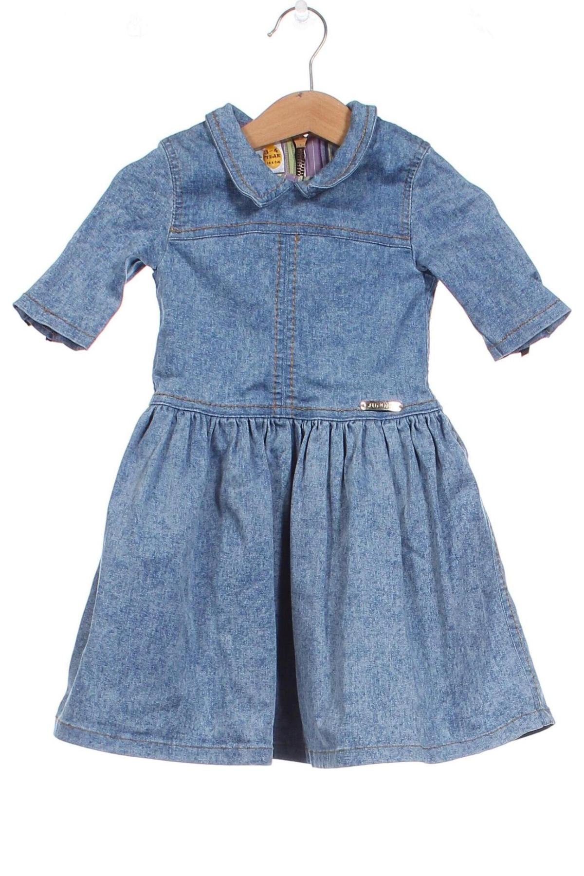 Детска рокля Junona, Размер 3-4y/ 104-110 см, Цвят Син, Цена 20,52 лв.
