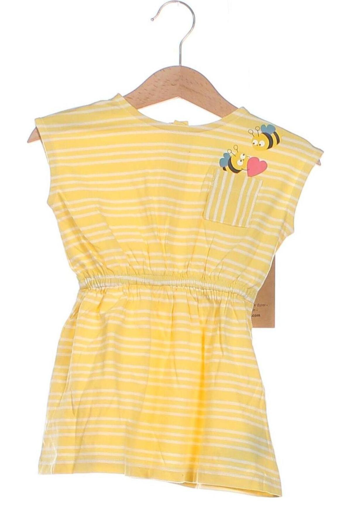 Детска рокля La Queue Du Chat, Размер 6-9m/ 68-74 см, Цвят Жълт, Цена 25,81 лв.