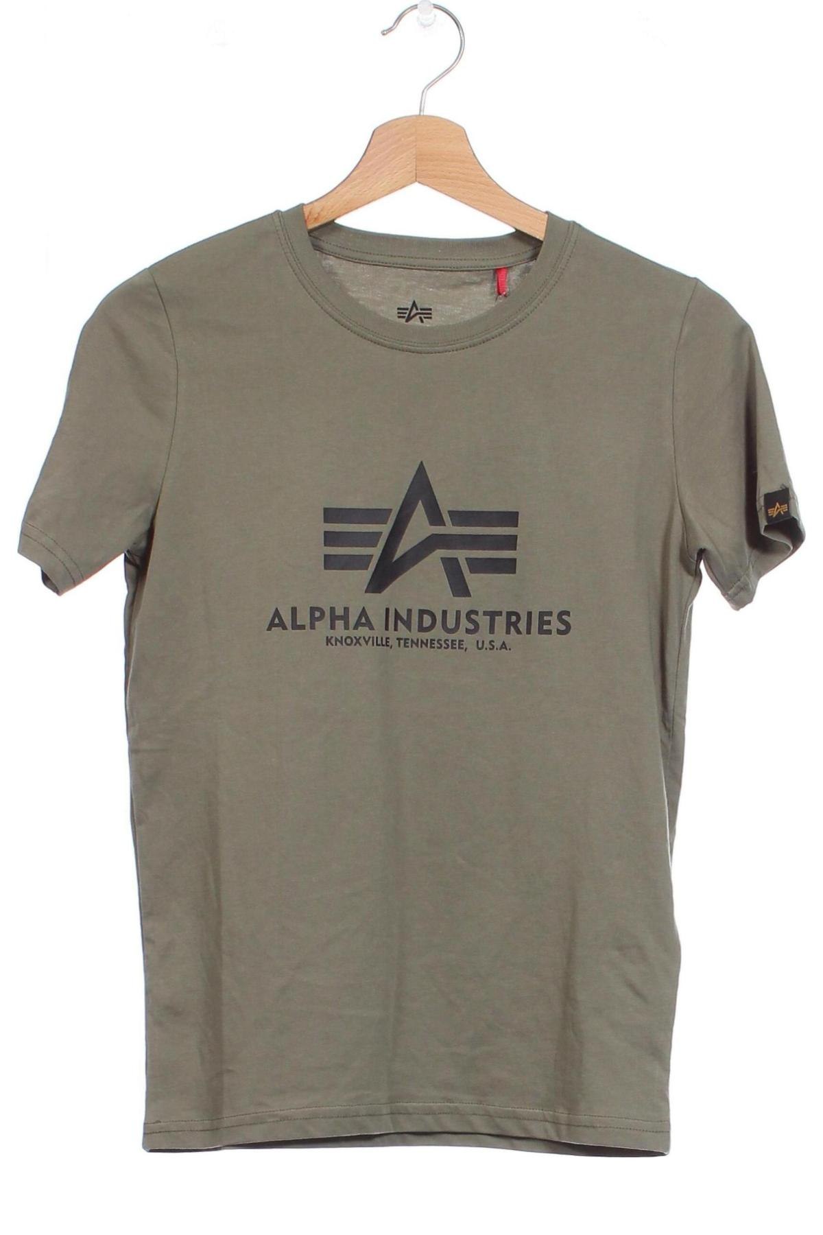 Kinder T-Shirt Alpha Industries, Größe 9-10y/ 140-146 cm, Farbe Grün, Preis 26,29 €