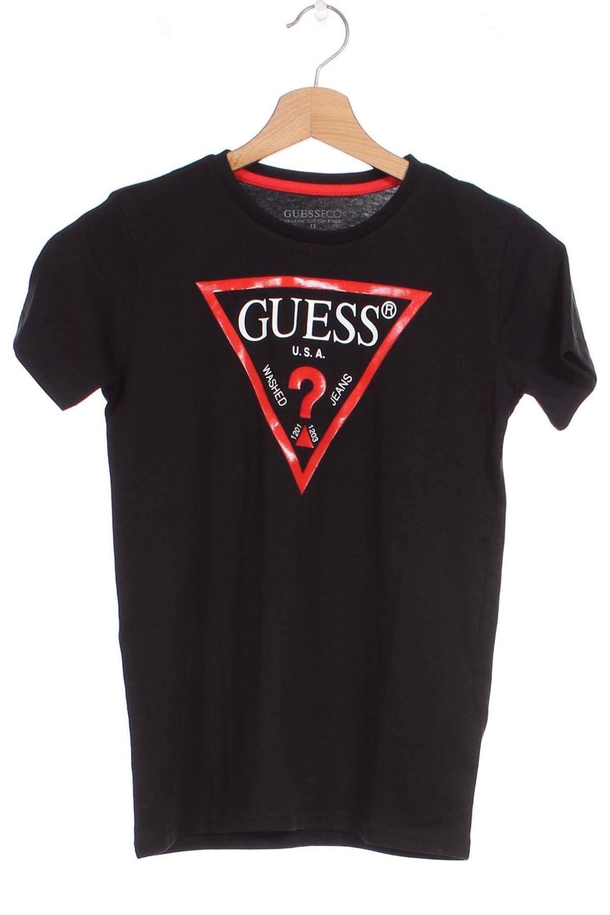 Tricou pentru copii Guess, Mărime 11-12y/ 152-158 cm, Culoare Negru, Preț 121,05 Lei