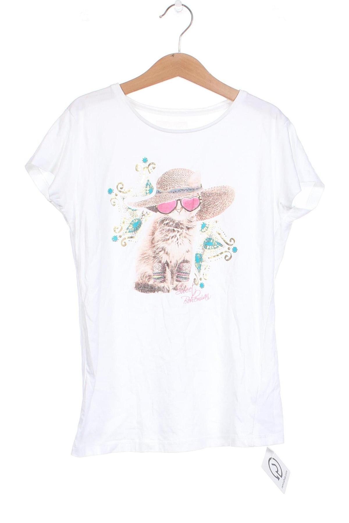 Kinder T-Shirt In Extenso, Größe 11-12y/ 152-158 cm, Farbe Weiß, Preis 6,14 €